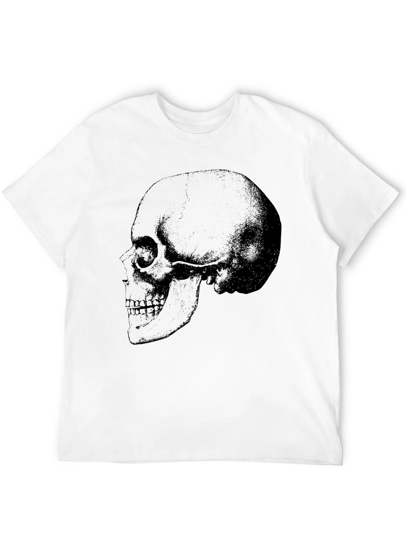 Skull Graphic Tee - Mens Black Cotton T-Shirt
