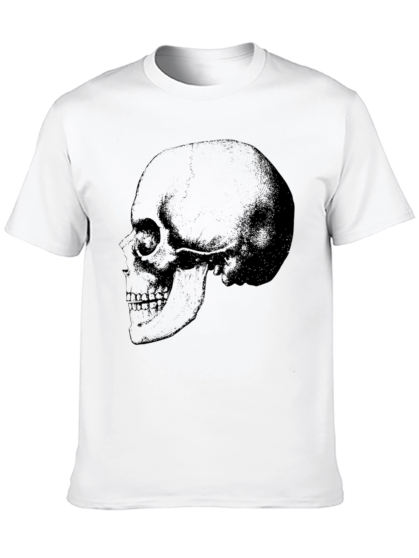 Skull Graphic Tee - Mens Black Cotton T-Shirt