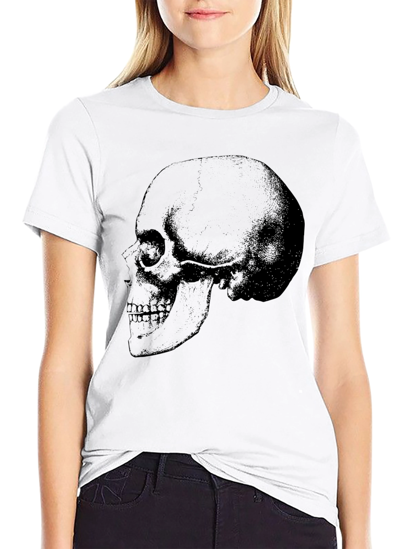 Skull Graphic Tee - Mens Black Cotton T-Shirt