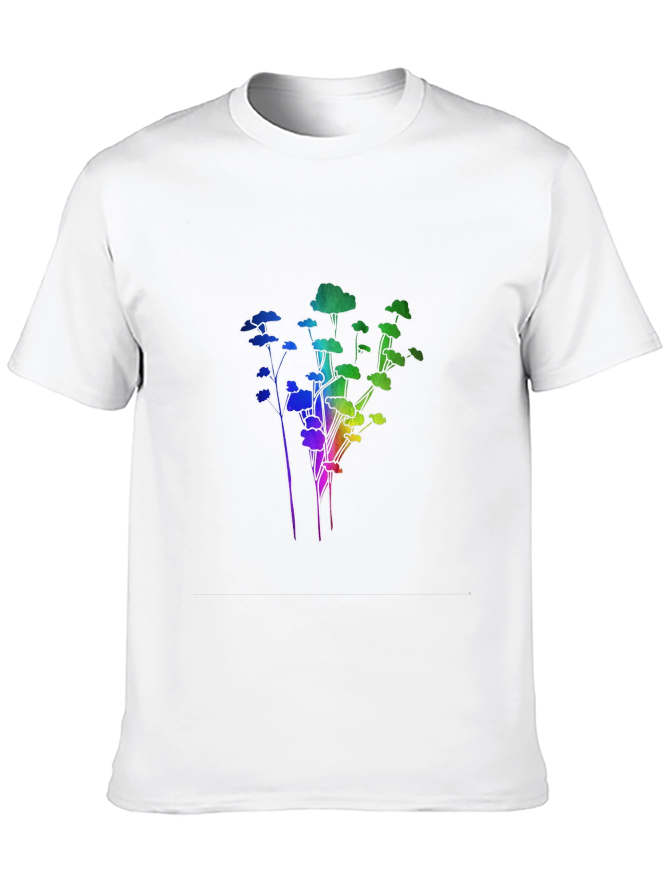 Rainbow Trees Black T-Shirt