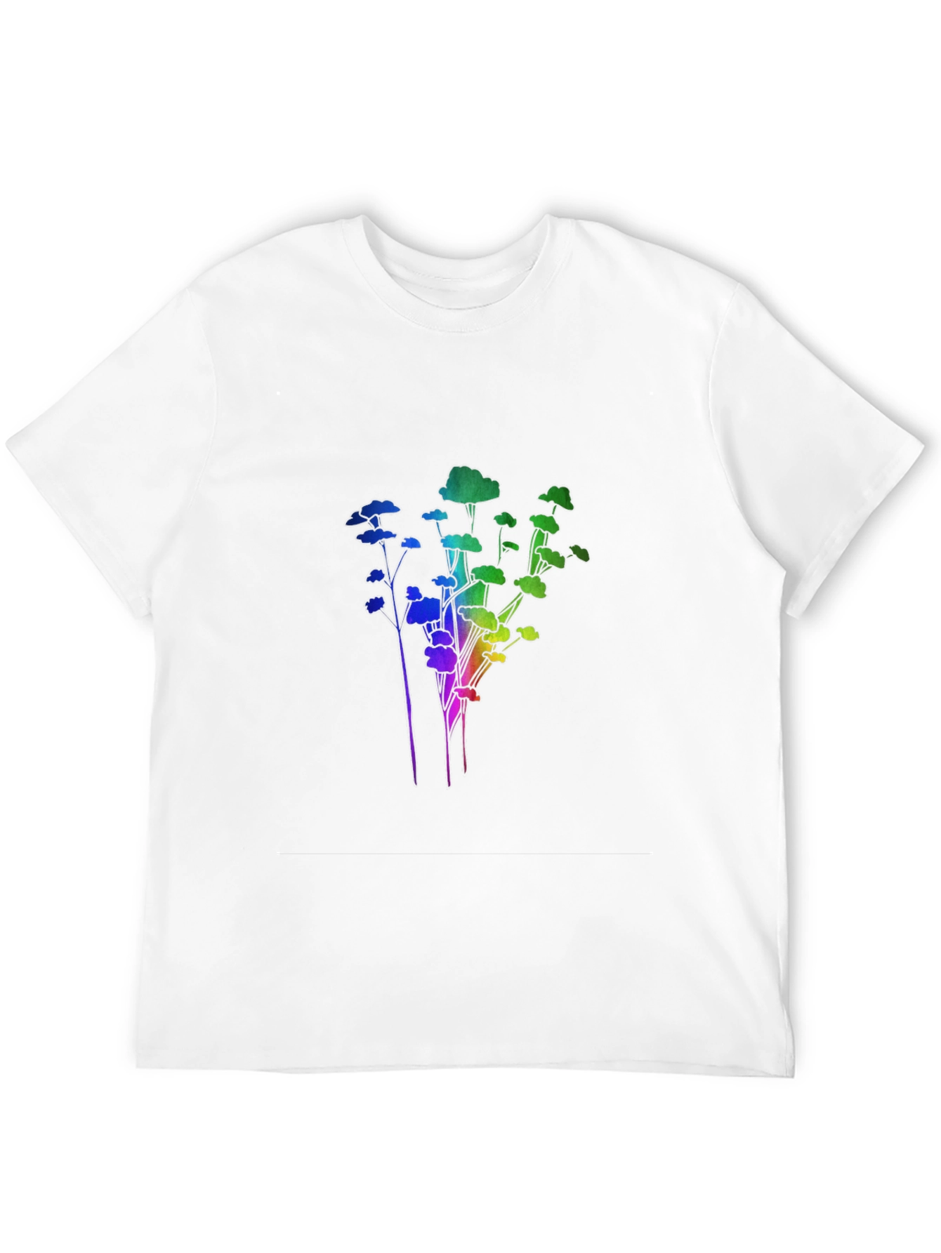 Rainbow Trees Black T-Shirt
