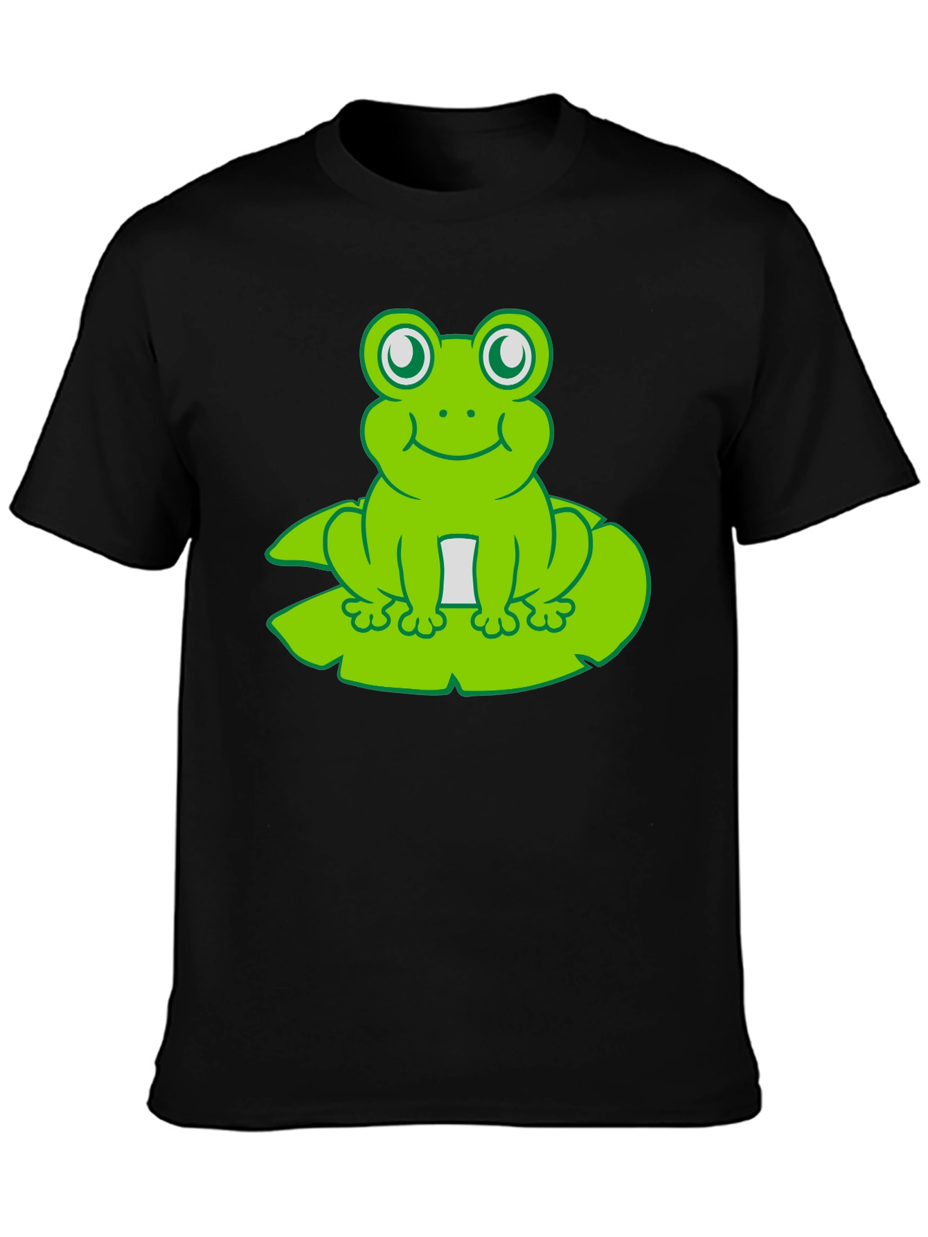 Frog On Lily Pad T-Shirt - Cute Cartoon Tee