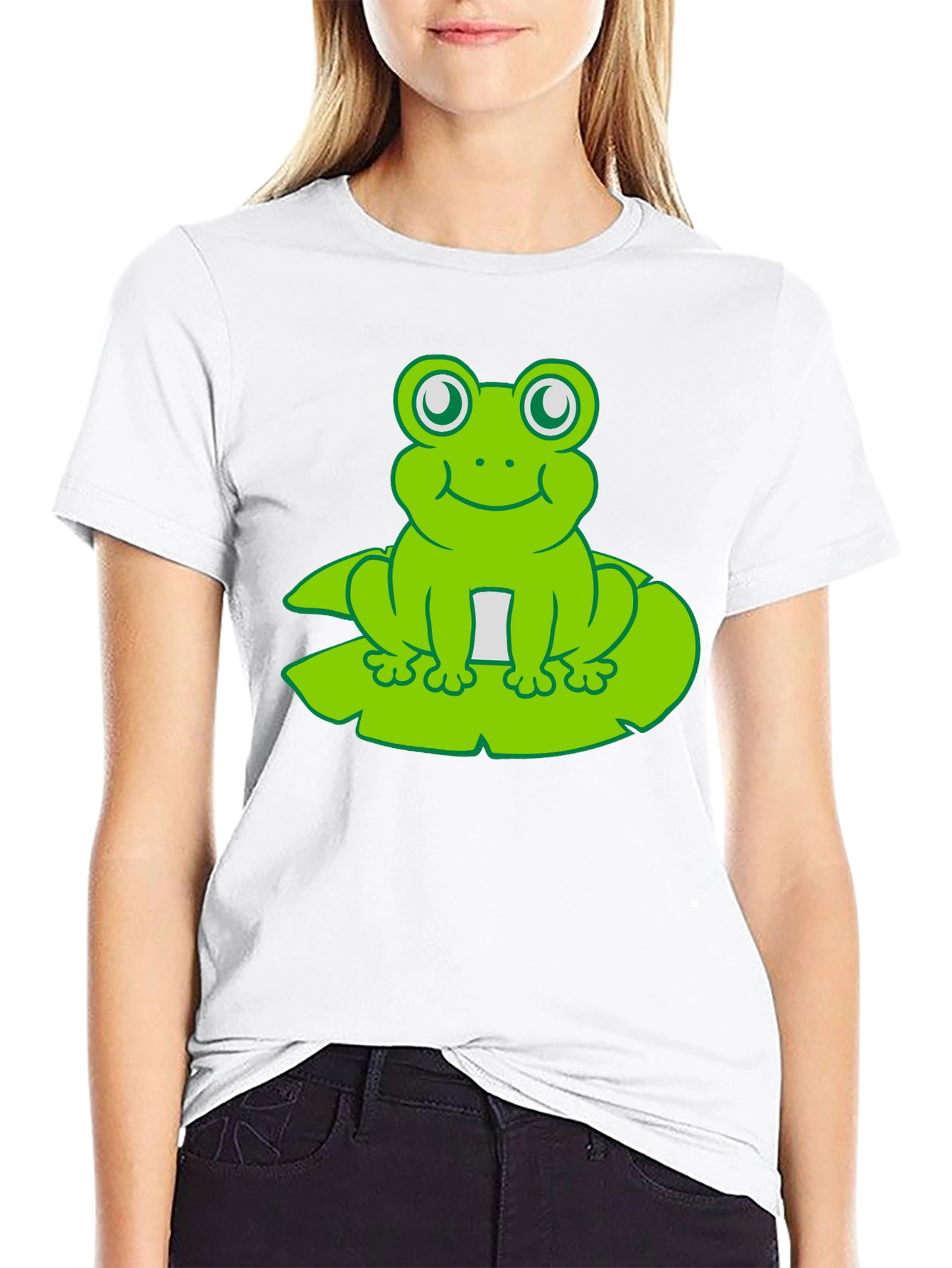 Frog On Lily Pad T-Shirt - Cute Cartoon Tee