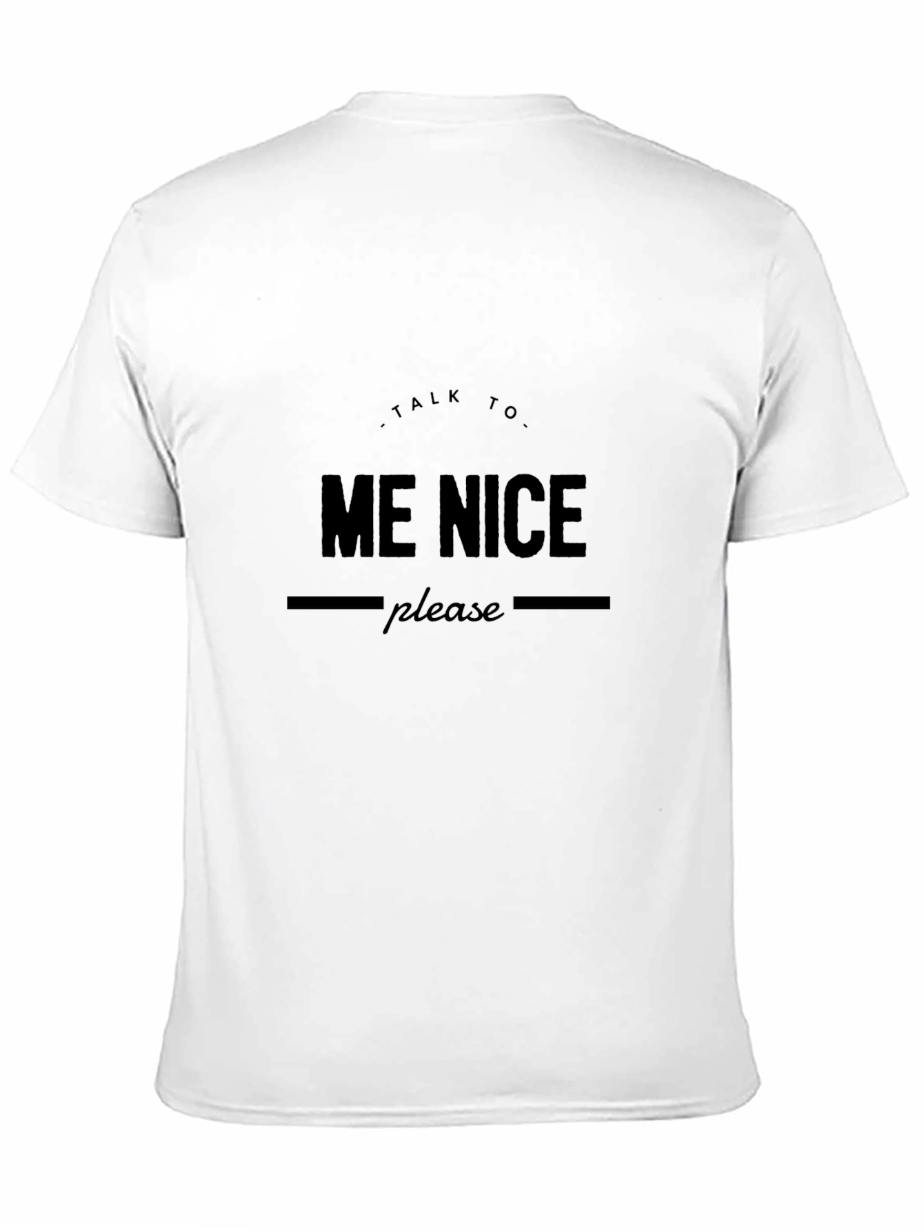 Talk To Me Nice Black Tee