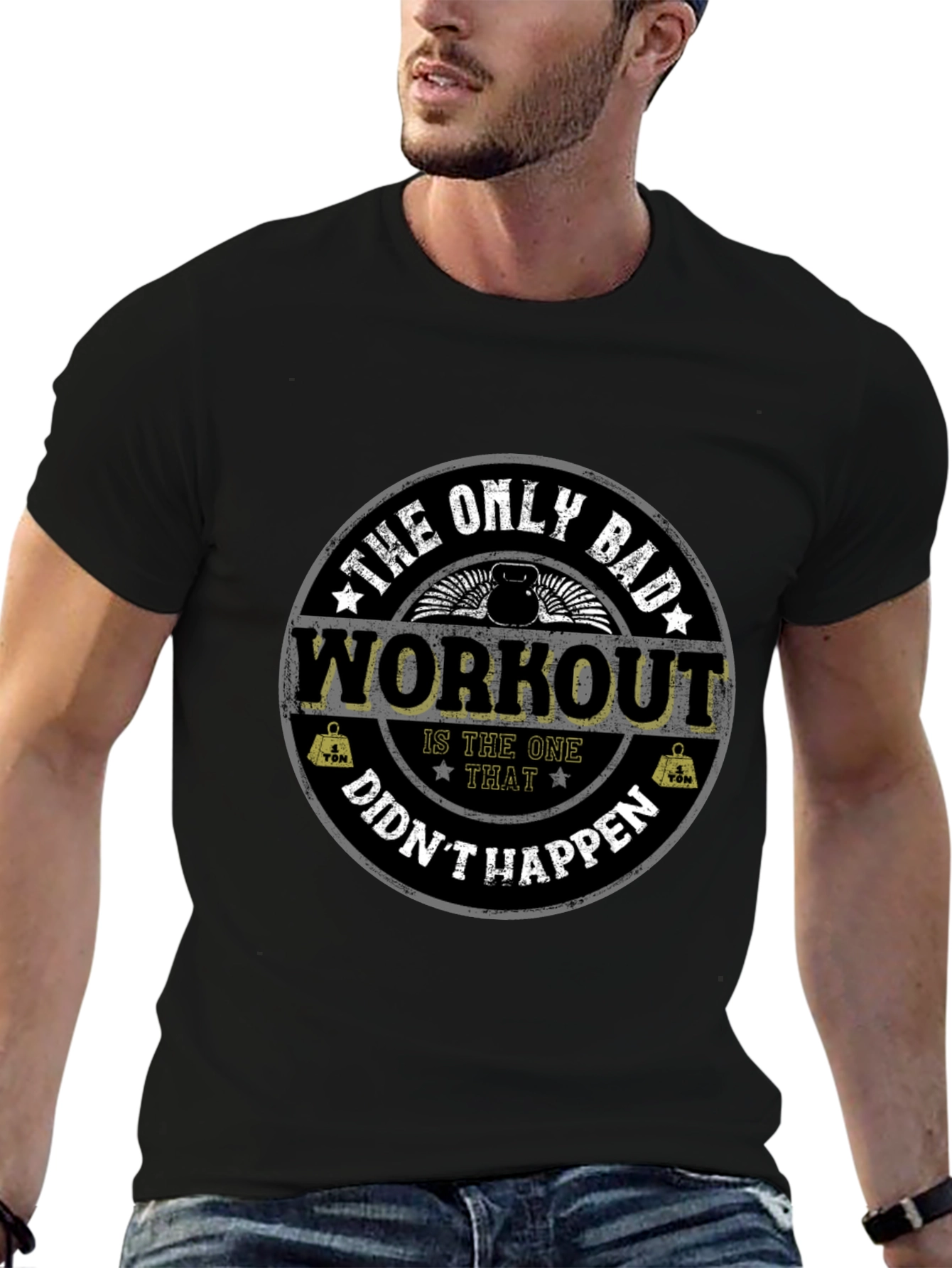 Workout Motivation T-Shirt Gym Fitness Apparel
