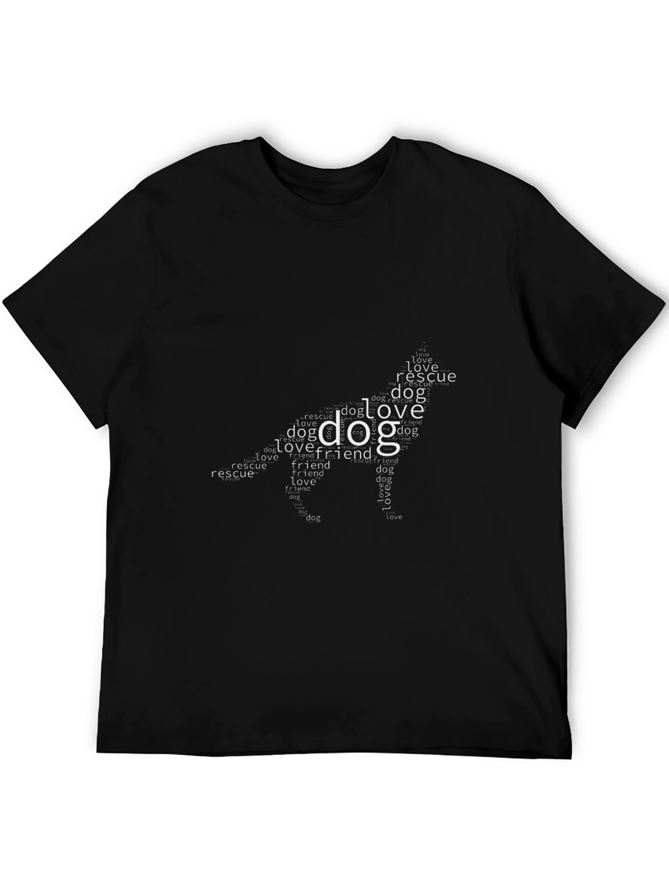 Dog Lover T-Shirt - Word Art Design