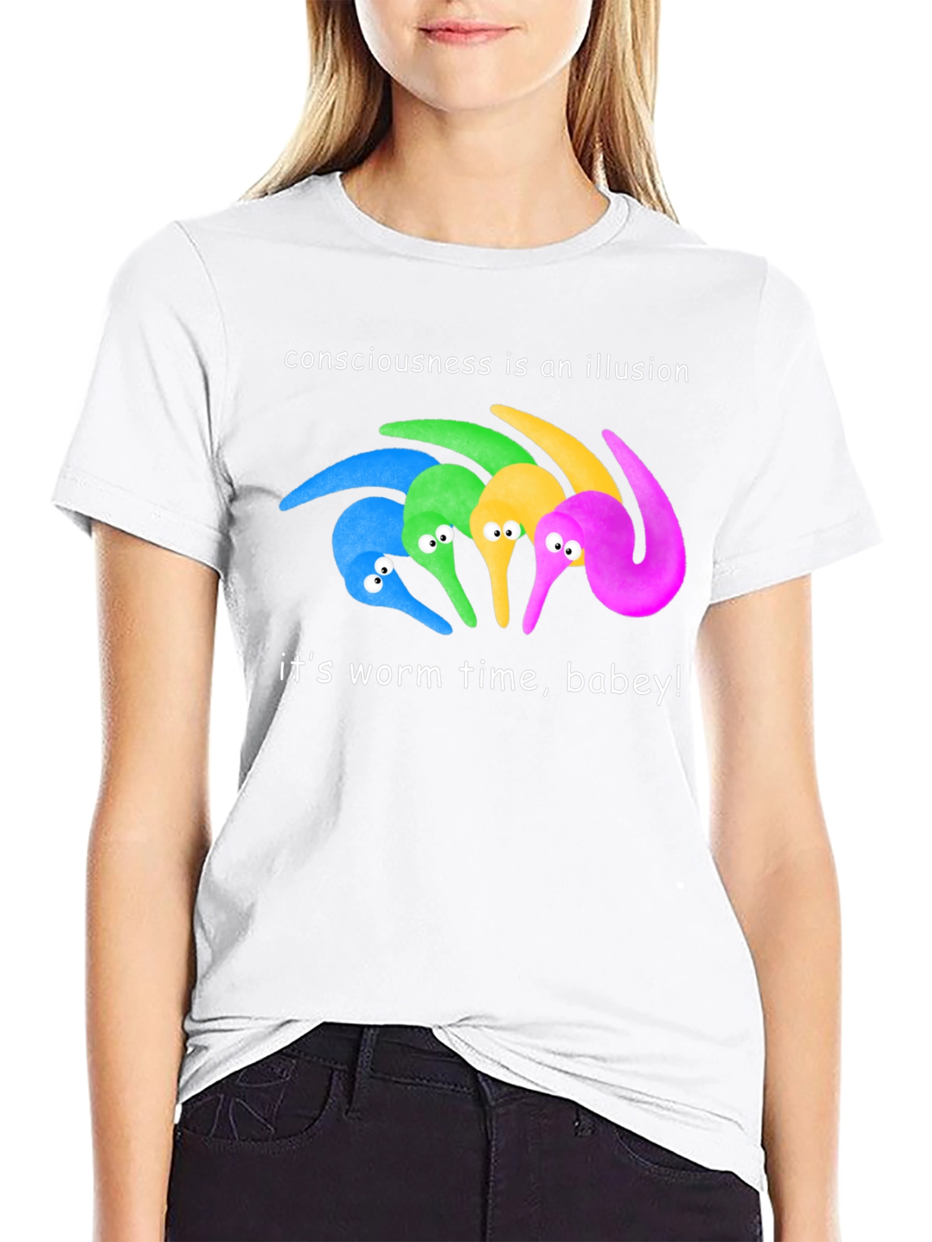 Consciousness Illusion Worm Time T-Shirt