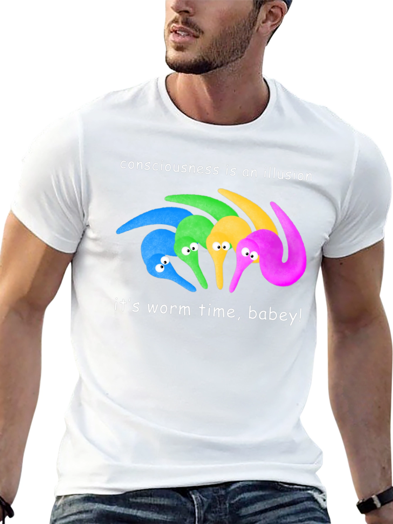 Consciousness Illusion Worm Time T-Shirt