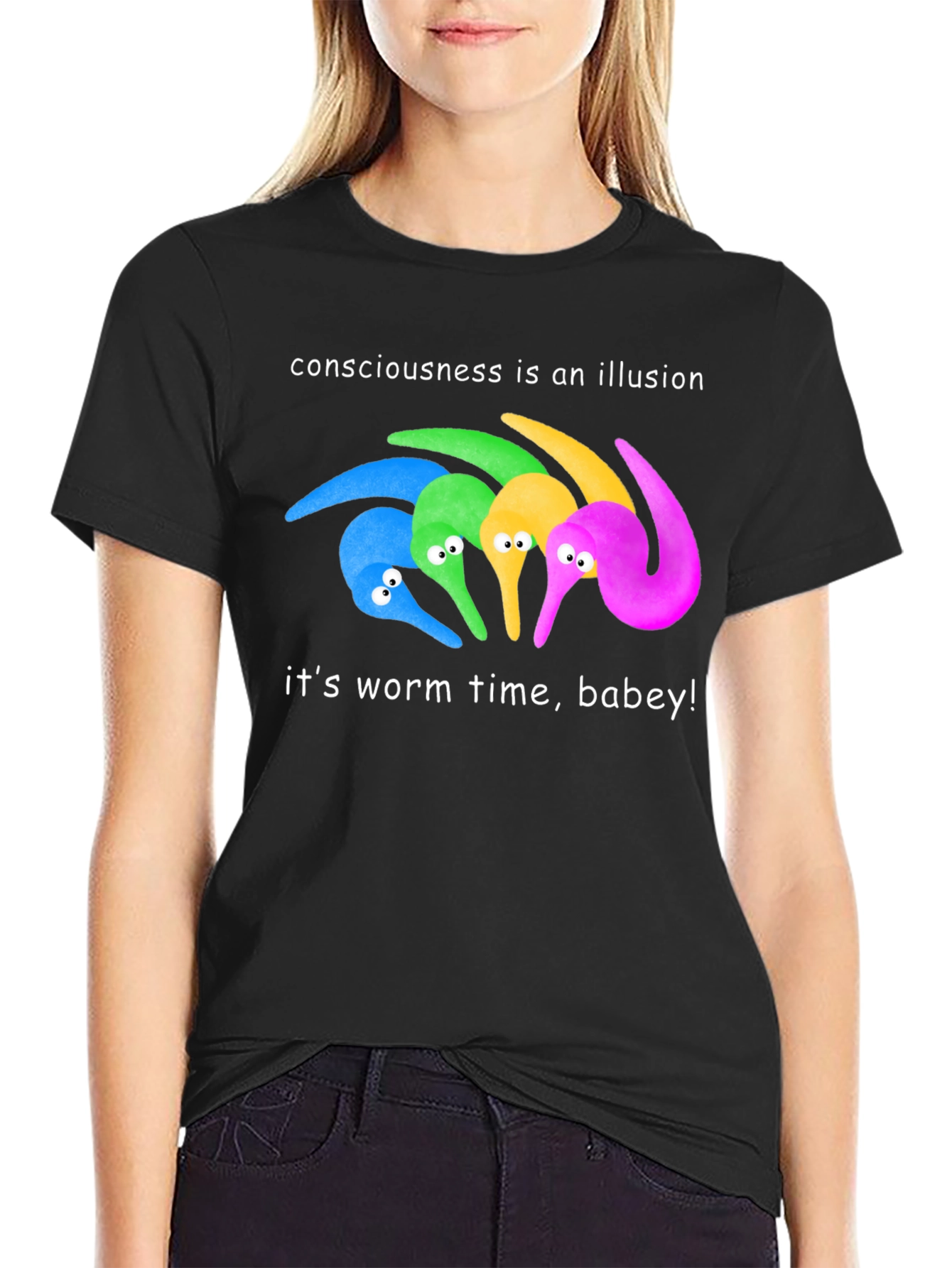 Consciousness Illusion Worm Time T-Shirt
