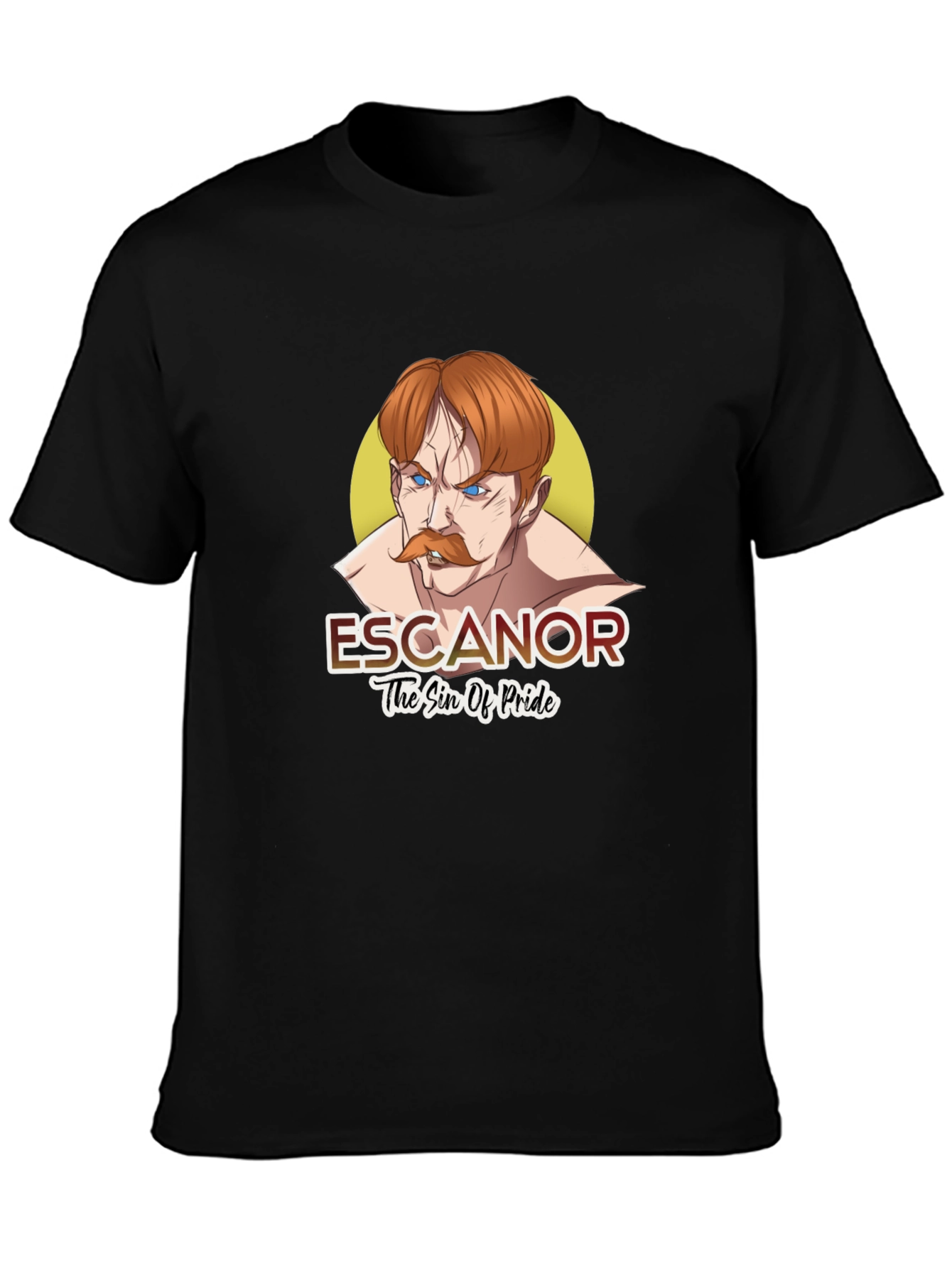 Escanor Seven Deadly Sins Anime Black T-Shirt