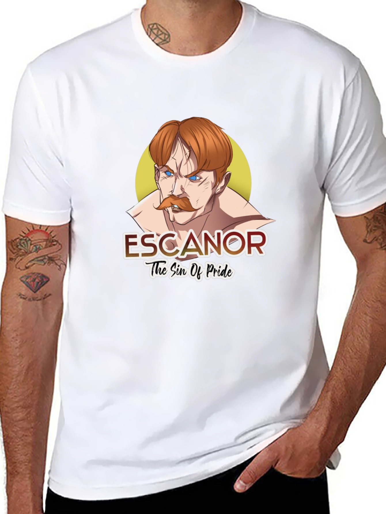Escanor Seven Deadly Sins Anime Black T-Shirt