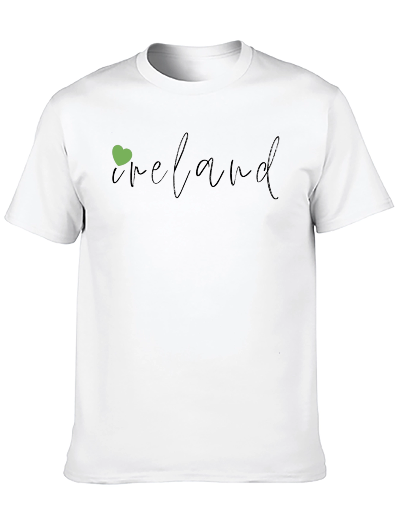 Ireland Heart Graphic Tee - Black Short Sleeve