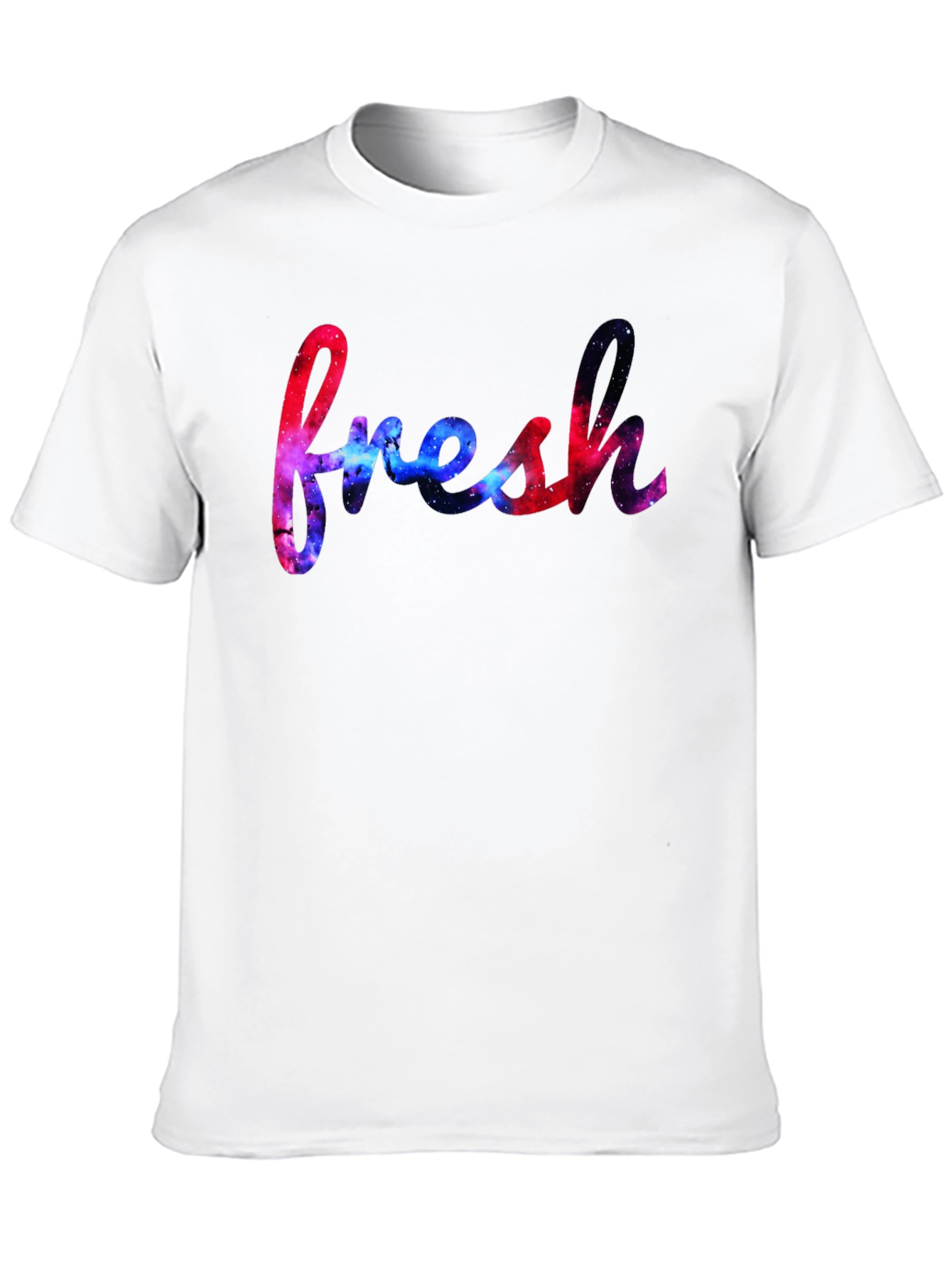 Fresh Graphic Tee - Galaxy Design Black T-Shirt