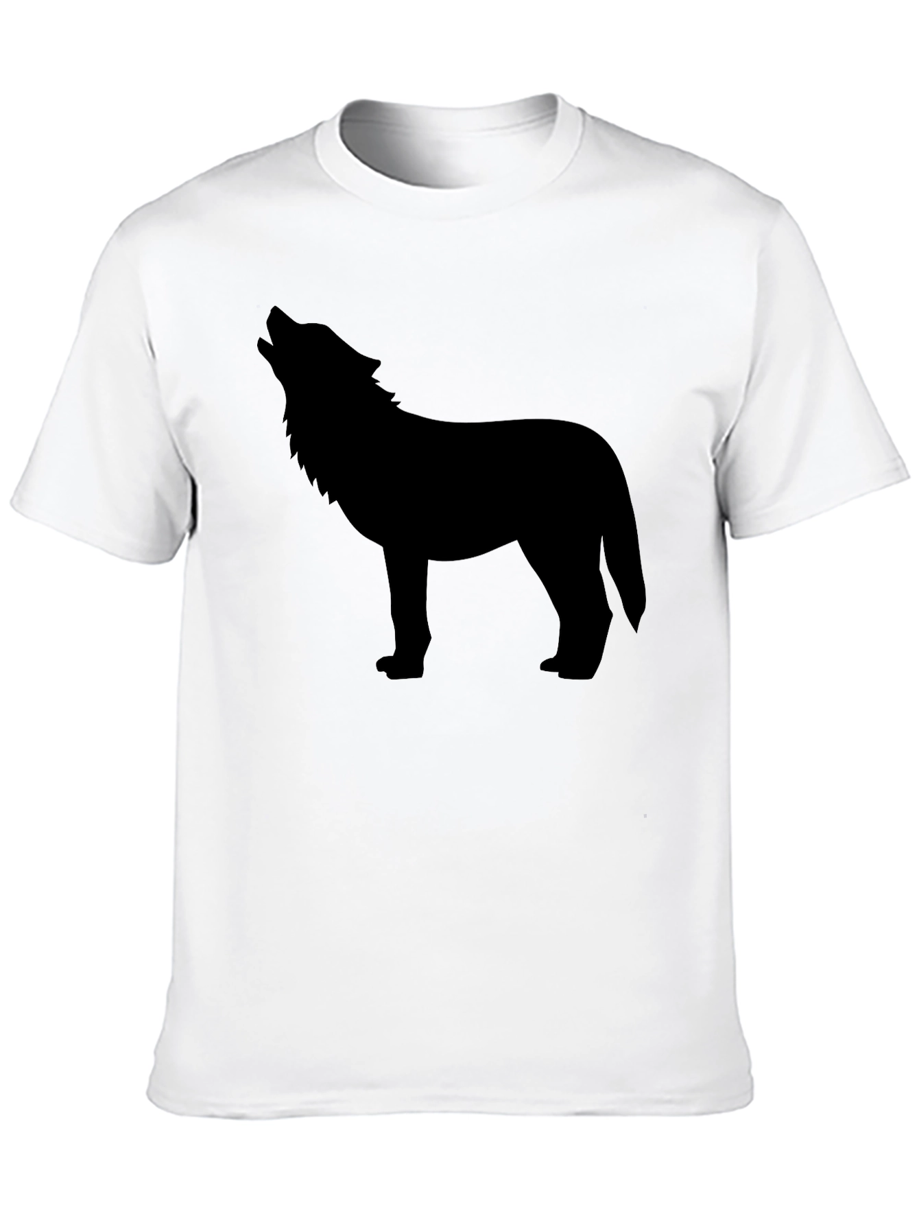 Wolf Silhouette Black Graphic Tee