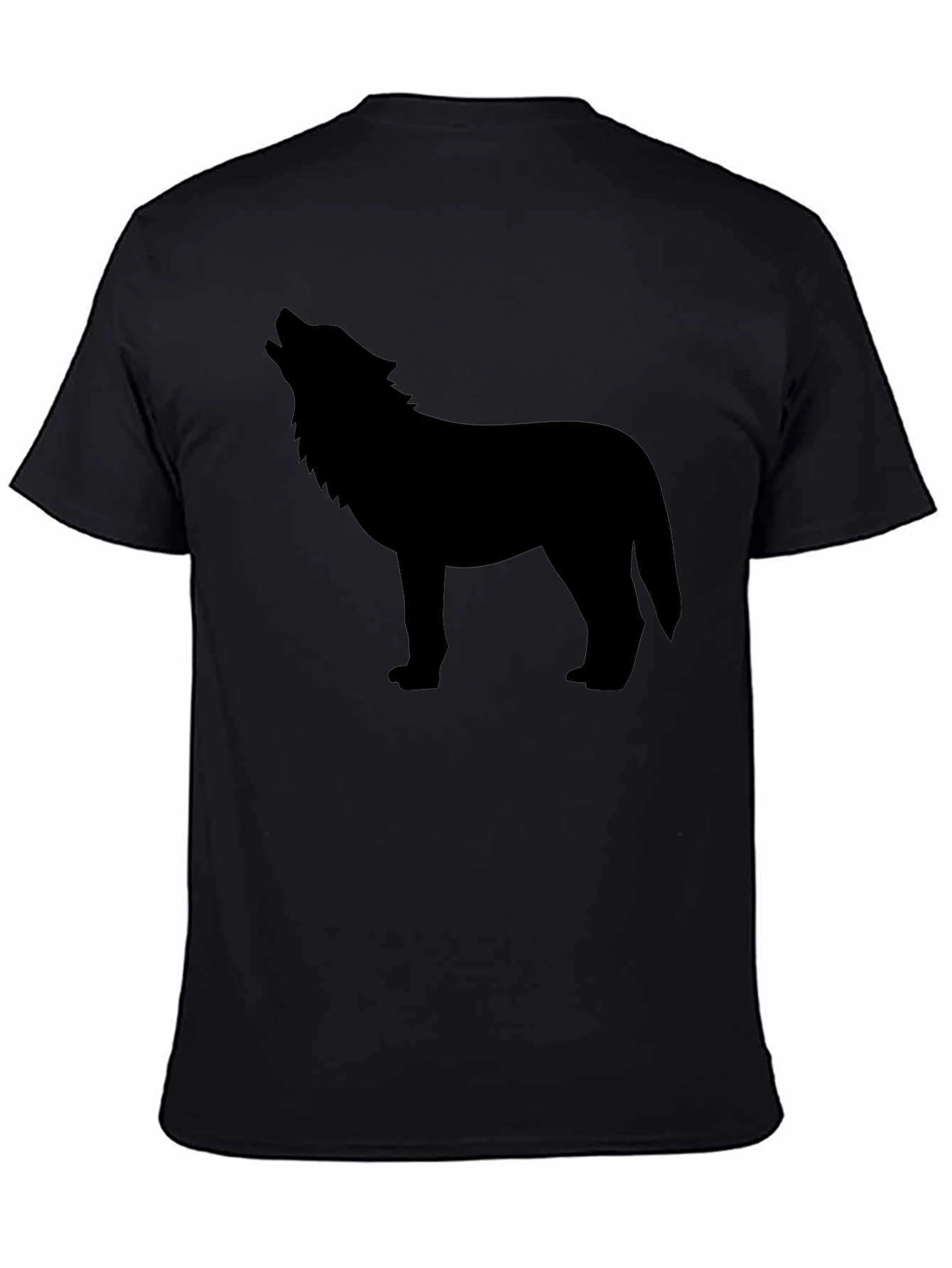 Wolf Silhouette Black Graphic Tee
