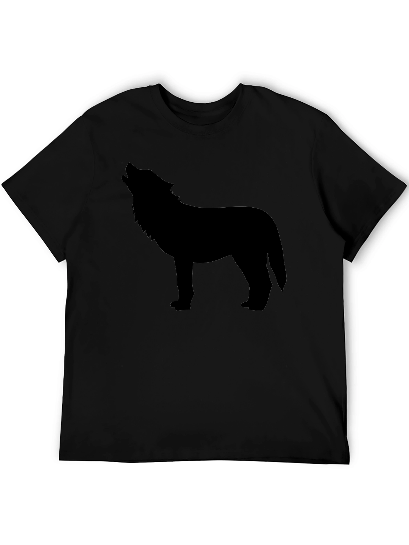 Wolf Silhouette Black Graphic Tee