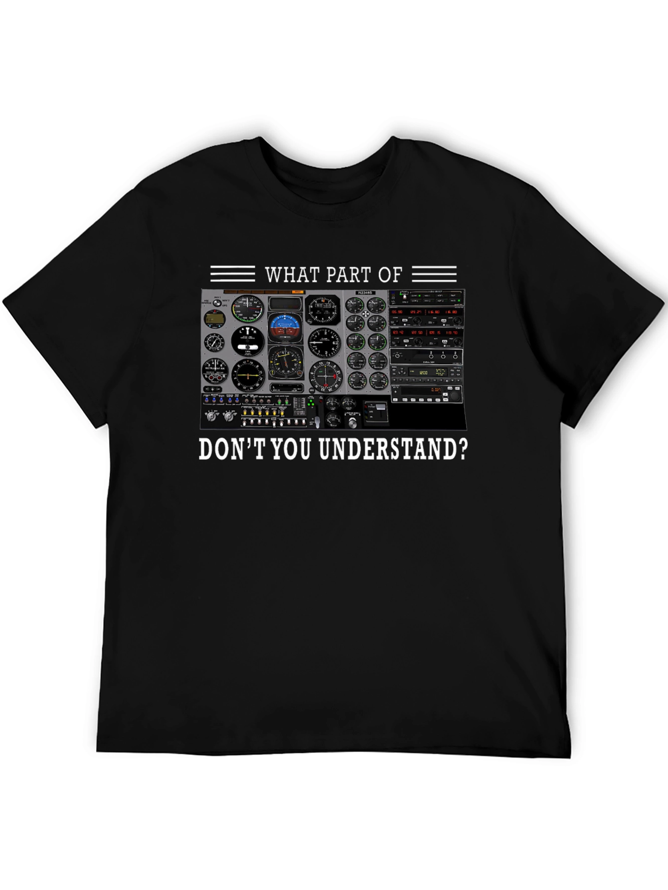 Pilot Instrument Panel T-Shirt - Aviation Humor Tee