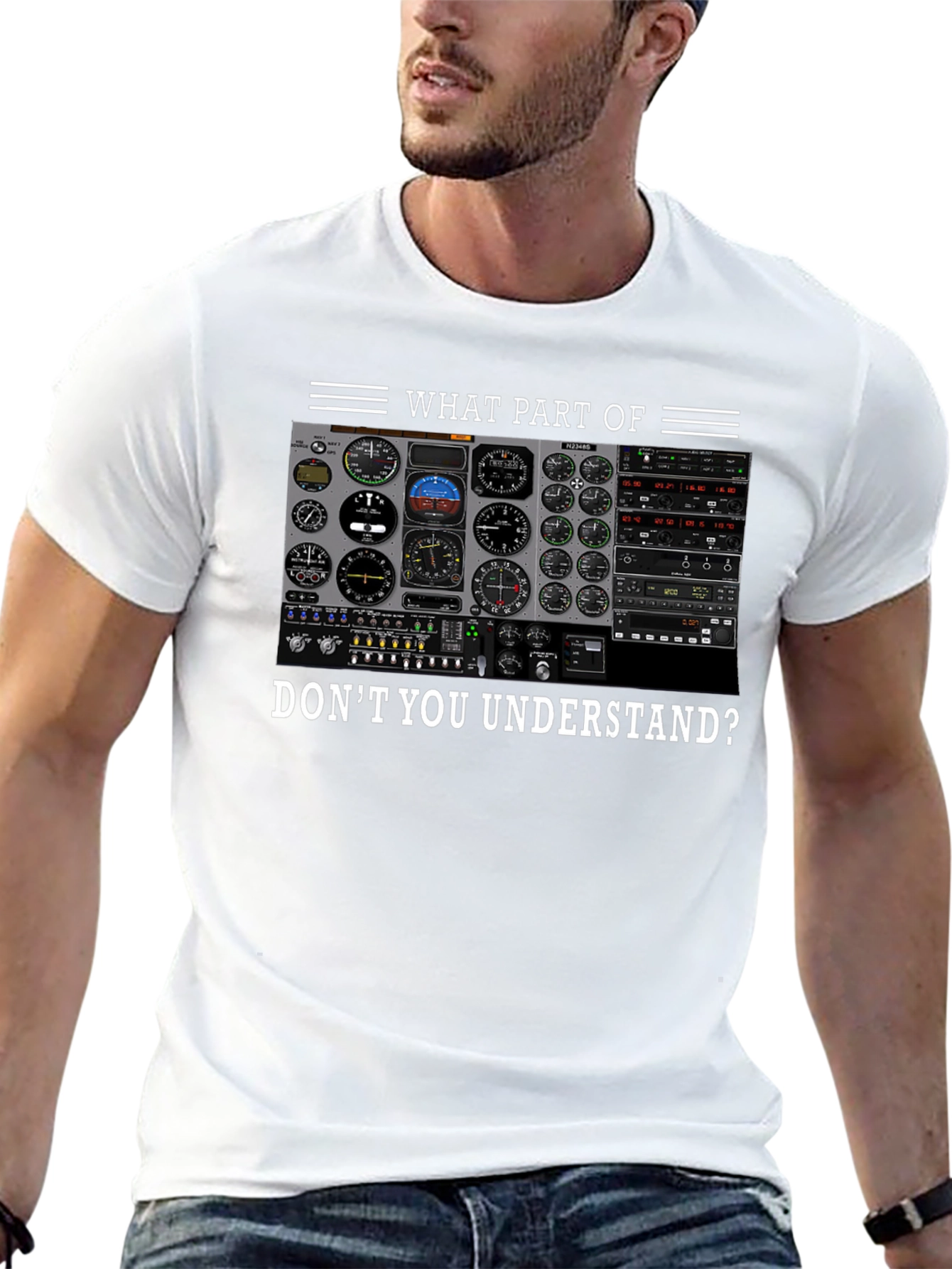 Pilot Instrument Panel T-Shirt - Aviation Humor Tee