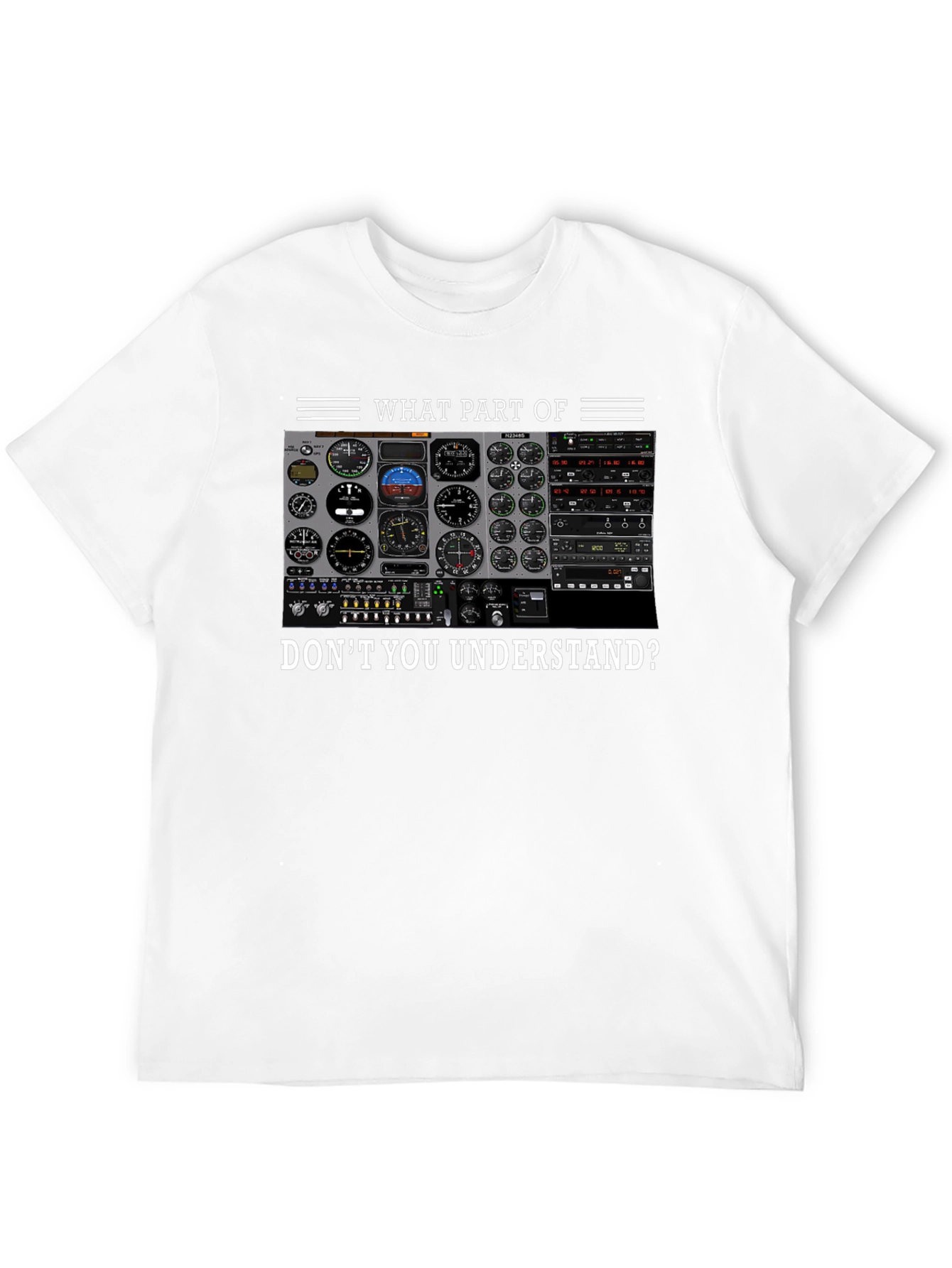 Pilot Instrument Panel T-Shirt - Aviation Humor Tee