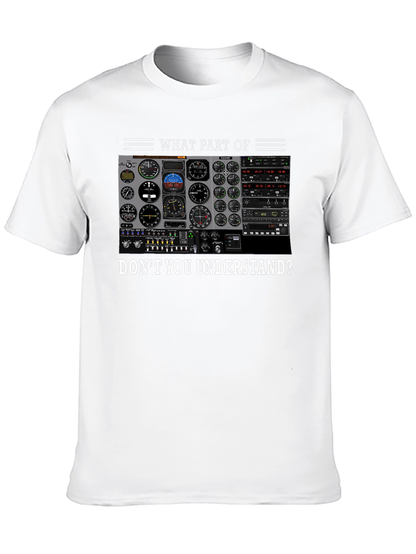 Pilot Instrument Panel T-Shirt - Aviation Humor Tee