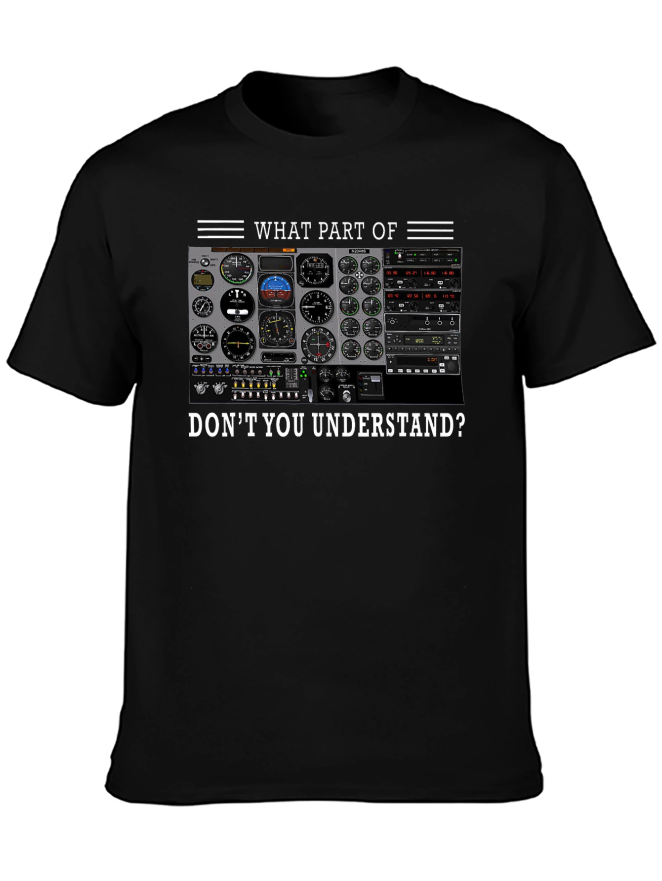 Pilot Instrument Panel T-Shirt - Aviation Humor Tee