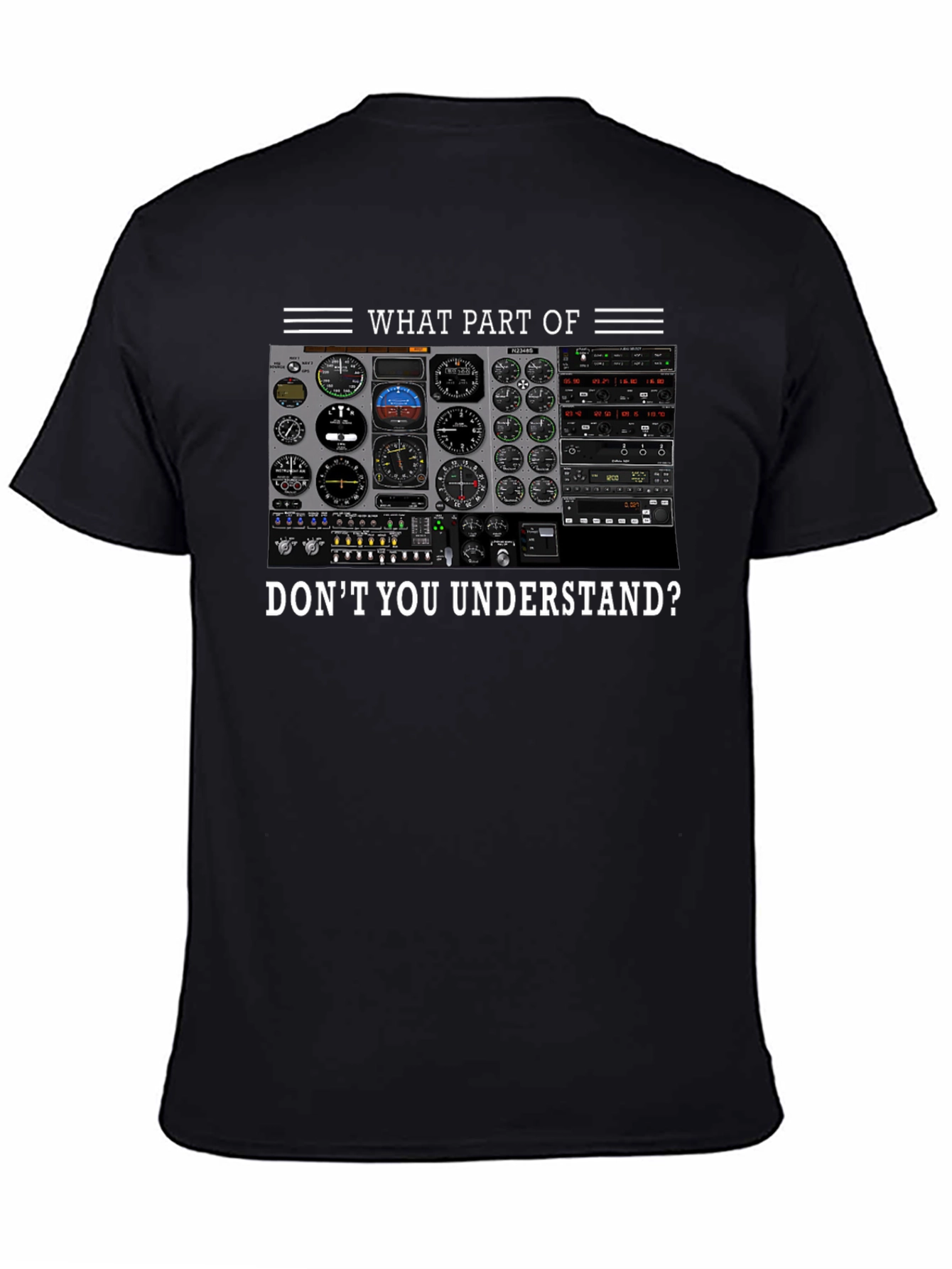 Pilot Instrument Panel T-Shirt - Aviation Humor Tee