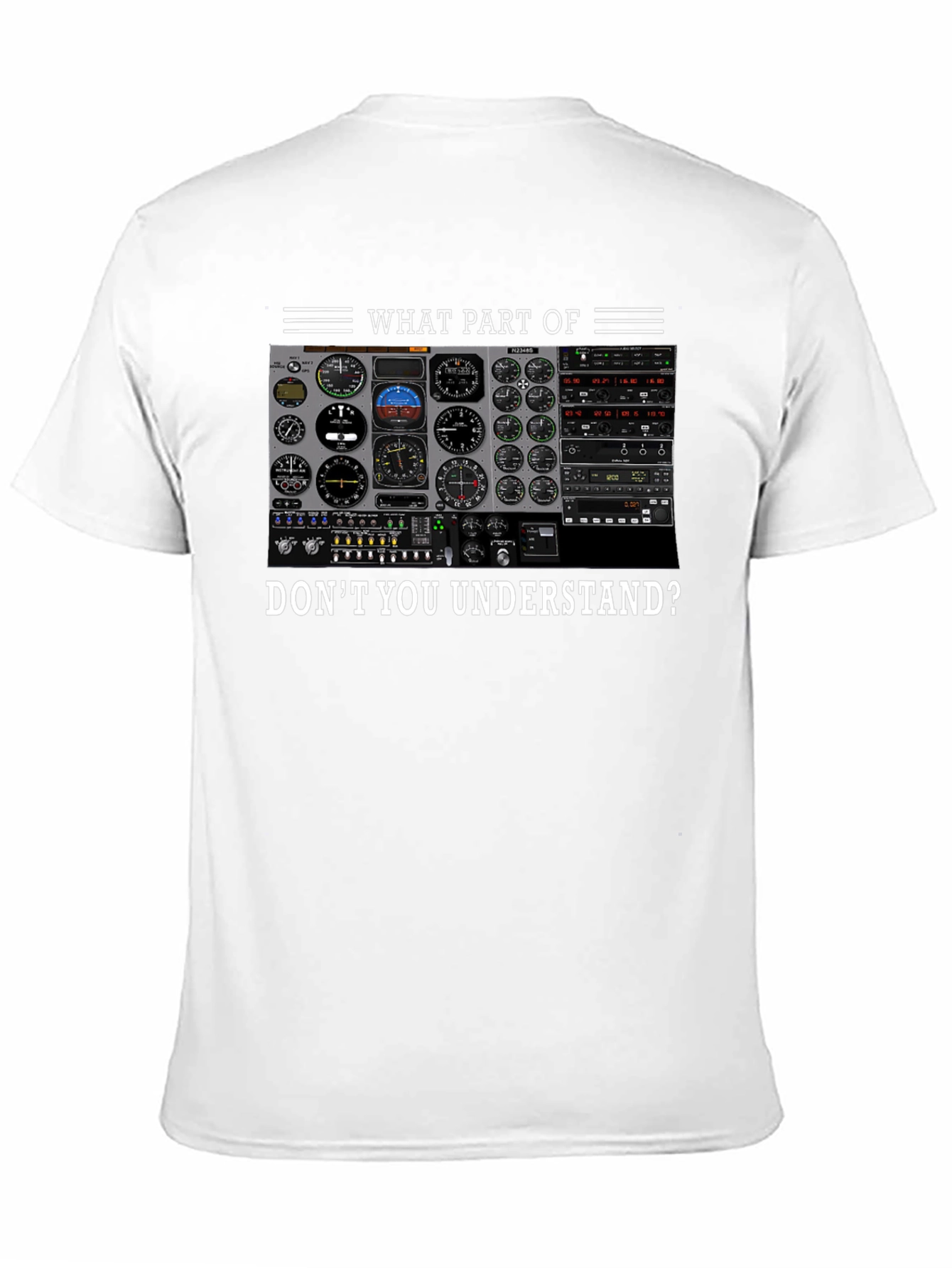 Pilot Instrument Panel T-Shirt - Aviation Humor Tee