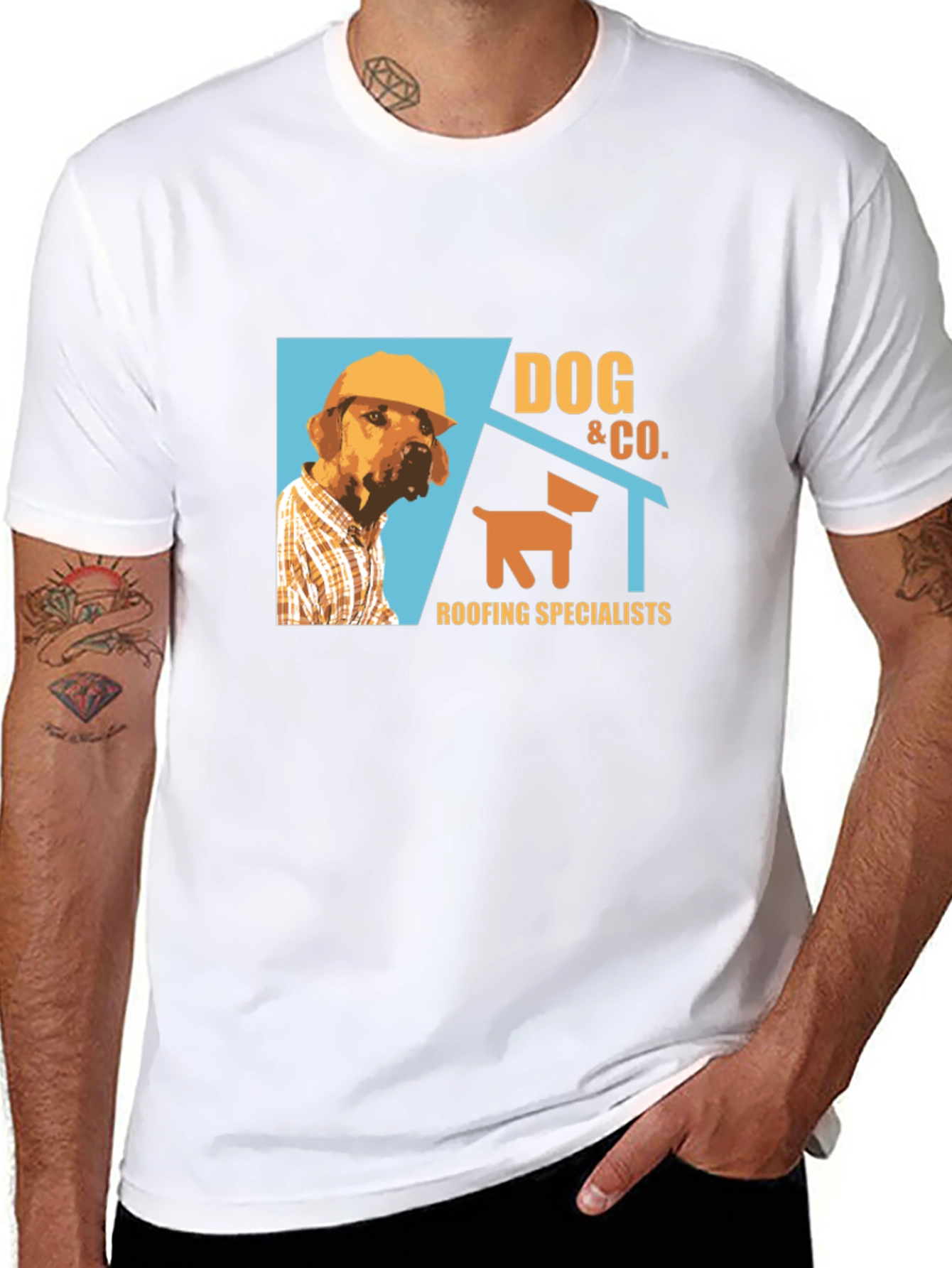Dog & Co. Roofing T-Shirt - Black Crew Neck