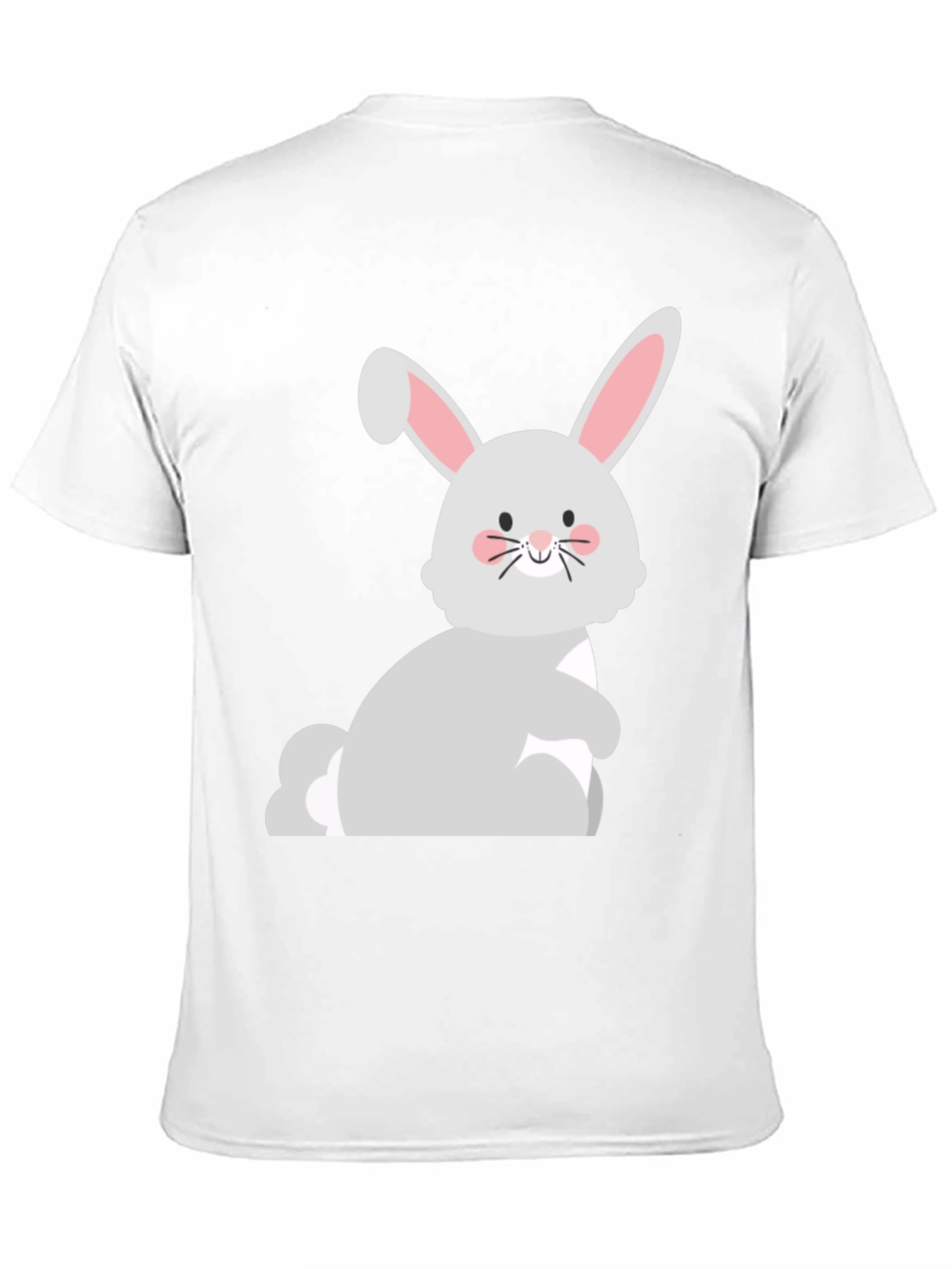 Cute Easter Bunny Graphic Black T-Shirt