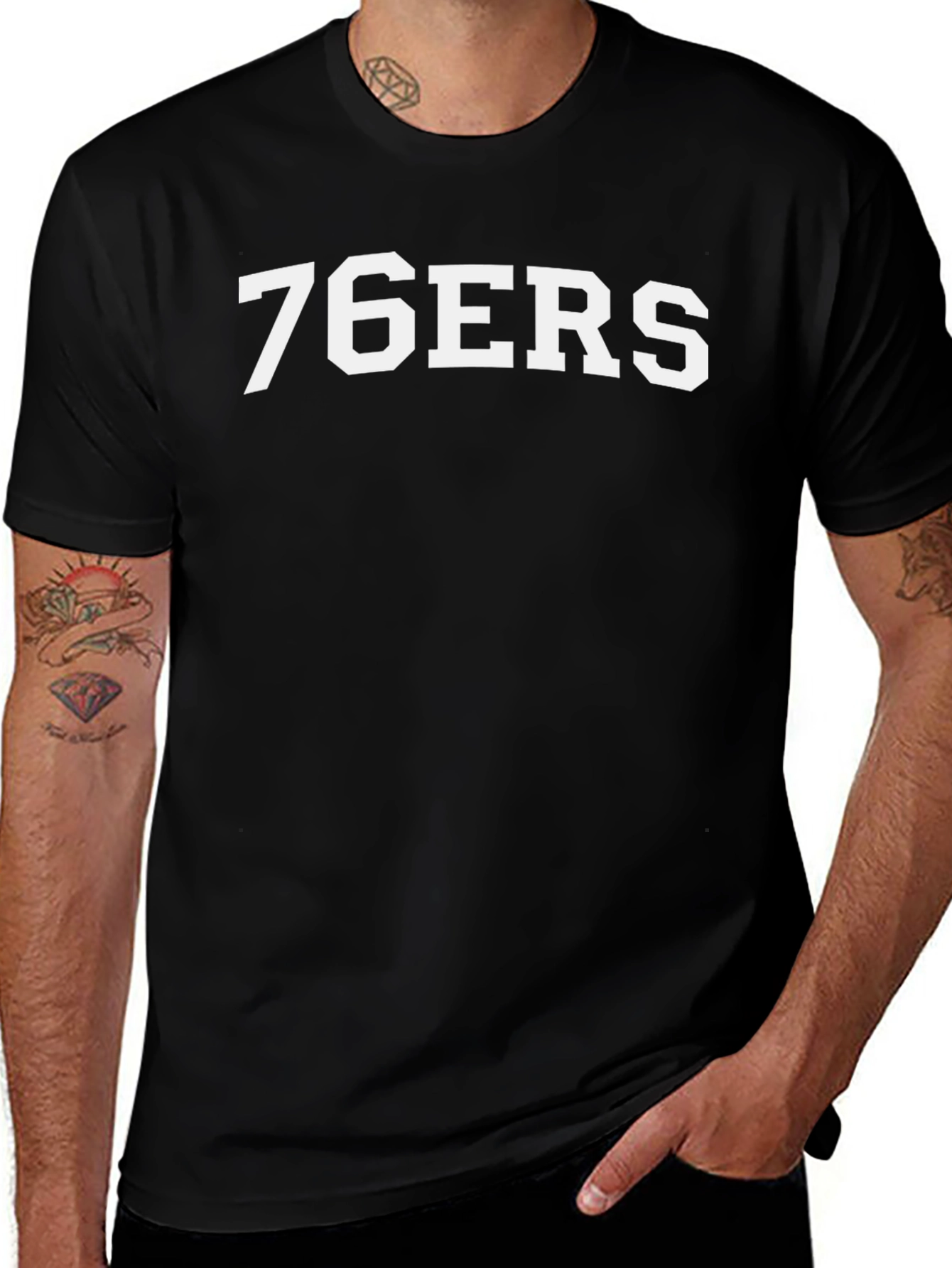 76ers Black Graphic Tee - Fan Apparel