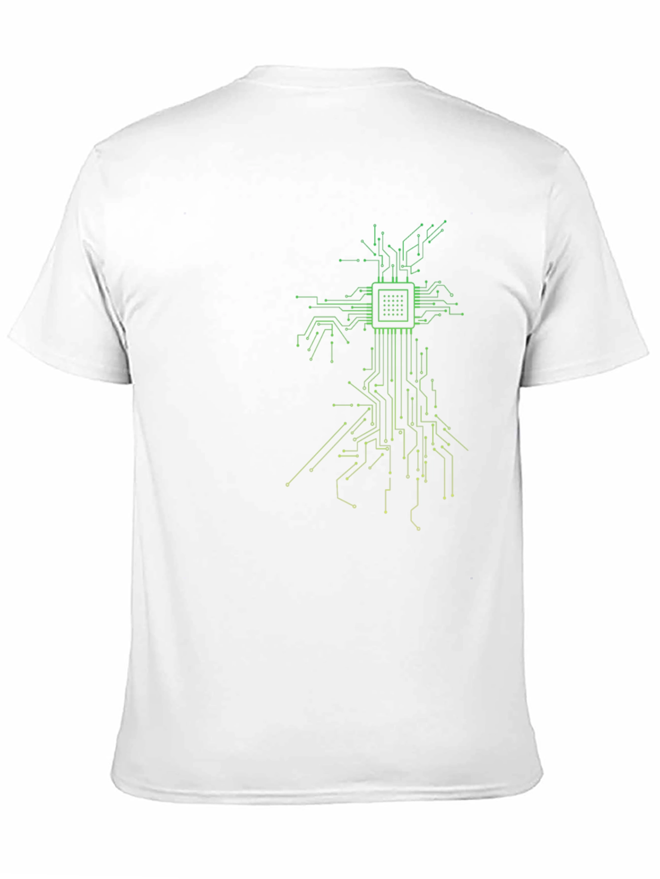 Tech Tree Black T-Shirt - Modern Circuit Board Design