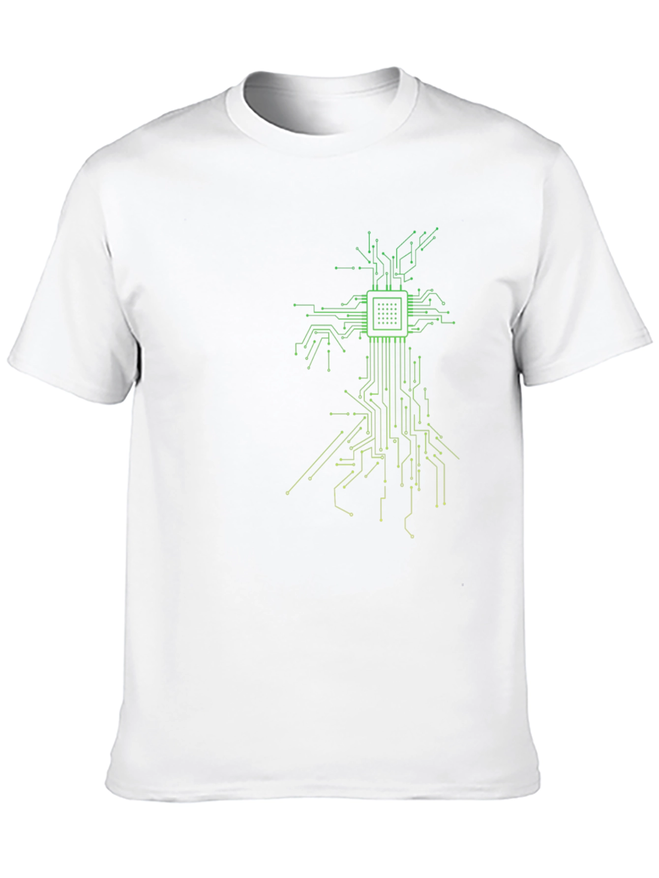 Tech Tree Black T-Shirt - Modern Circuit Board Design
