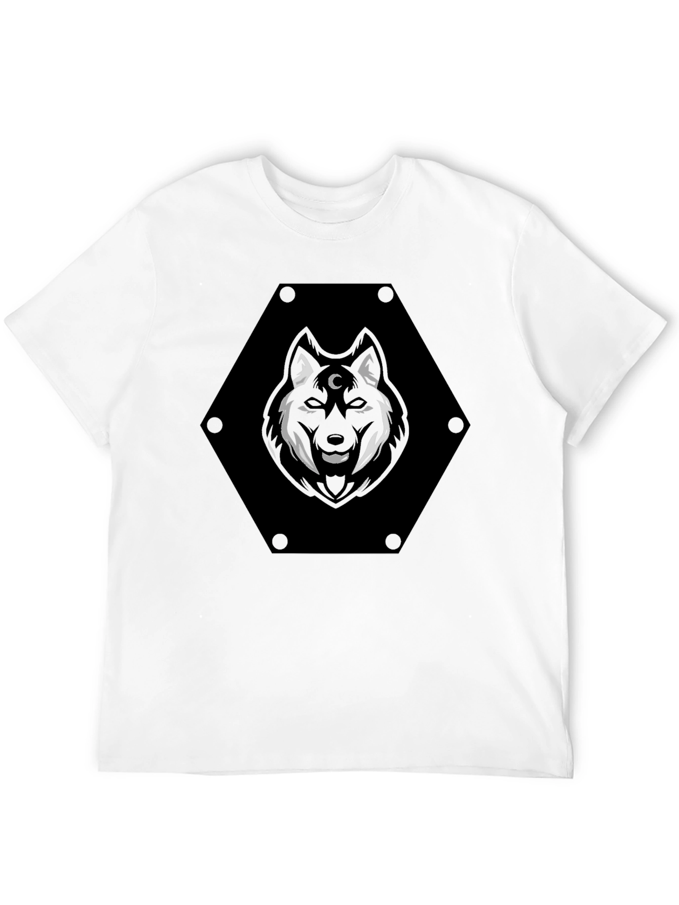 Mystic Wolf Graphic Tee - Black