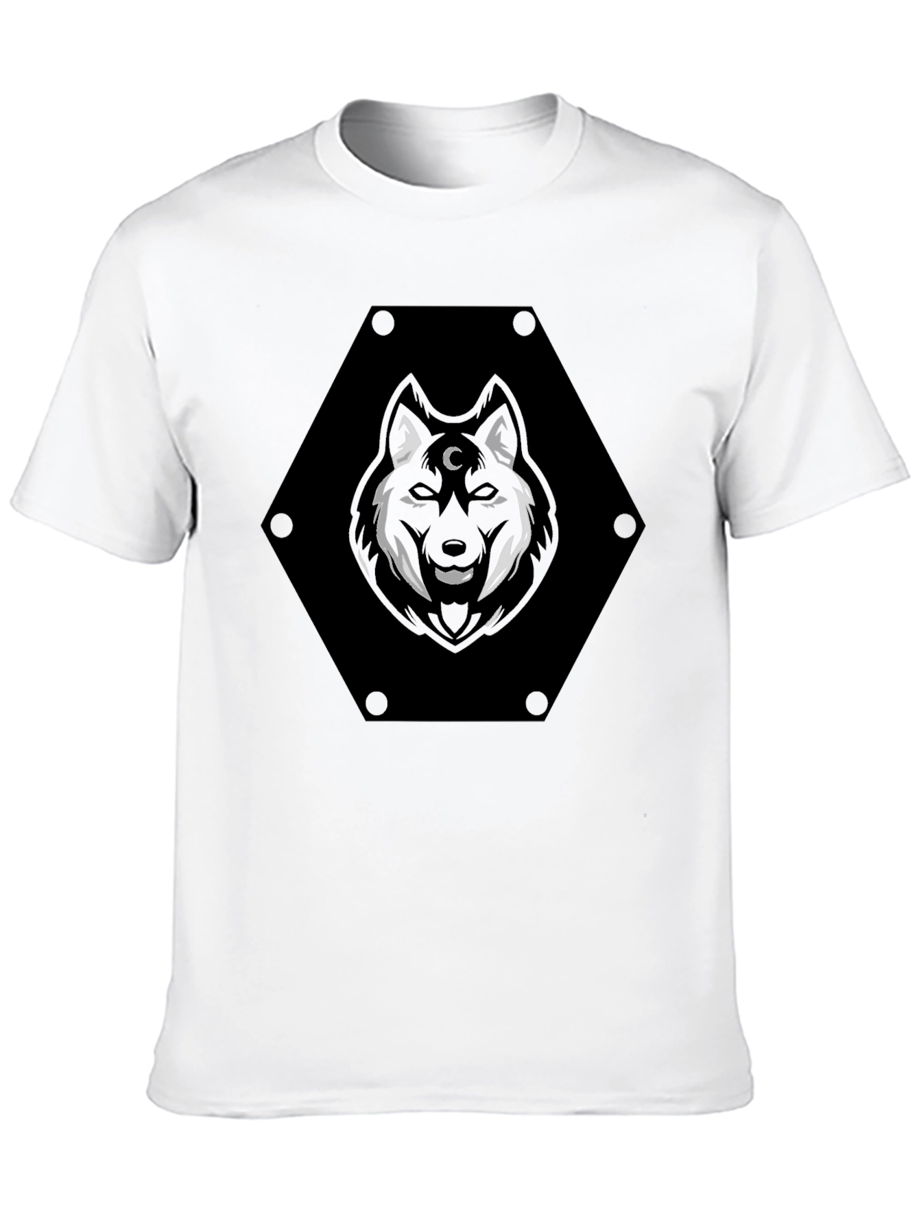 Mystic Wolf Graphic Tee - Black