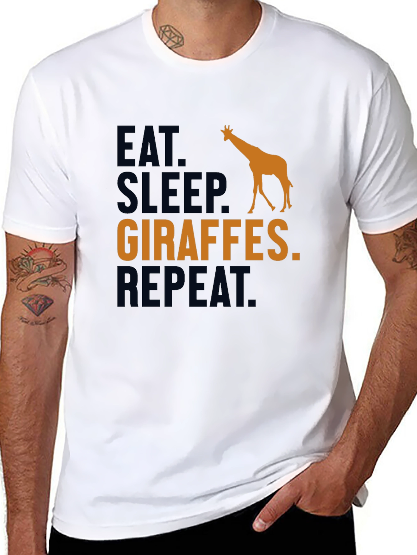 Eat Sleep Giraffes Repeat T-Shirt