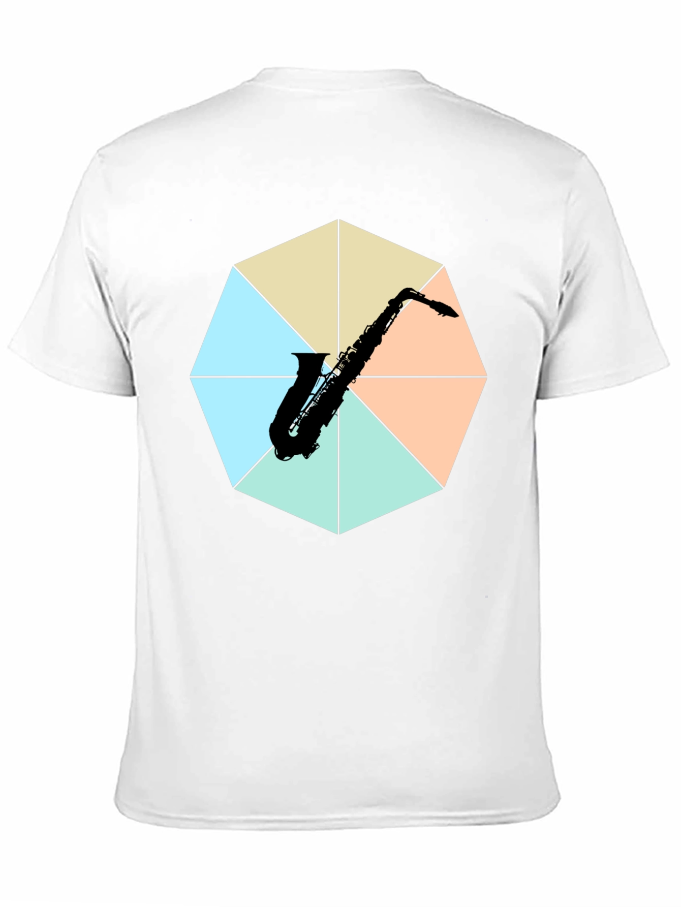 Saxophone Graphic Tee - Musical Instrument Print