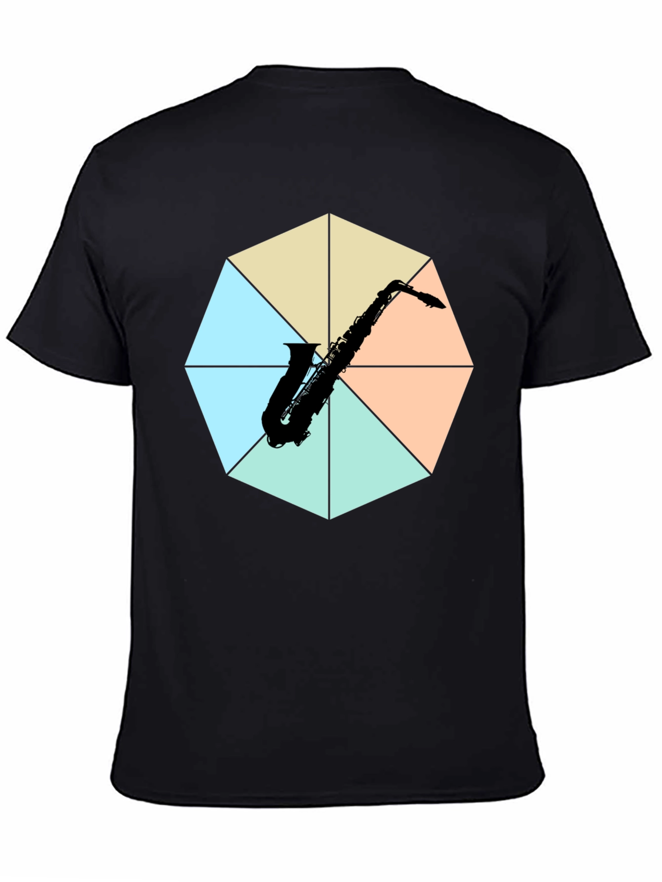 Saxophone Graphic Tee - Musical Instrument Print