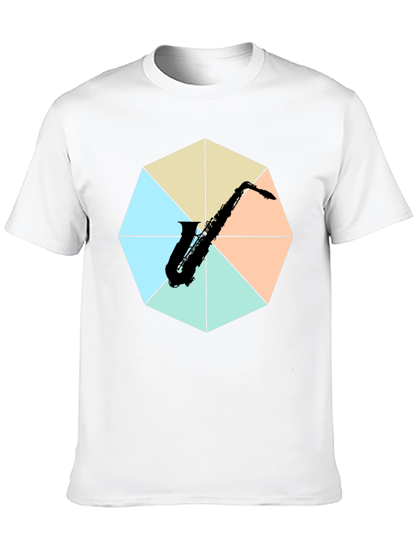 Saxophone Graphic Tee - Musical Instrument Print
