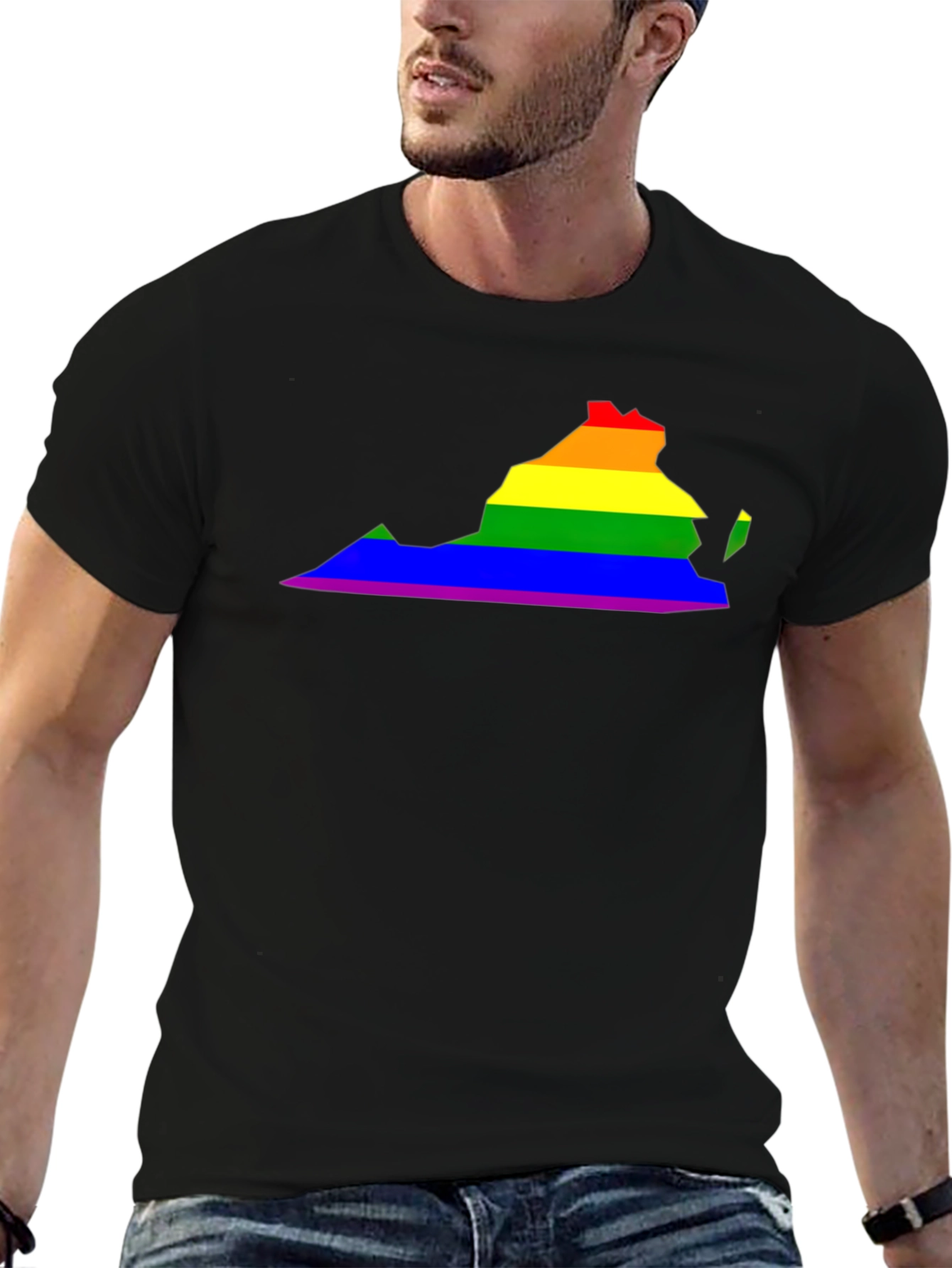 Virginia Pride LGBTQ+ Rainbow State T-Shirt