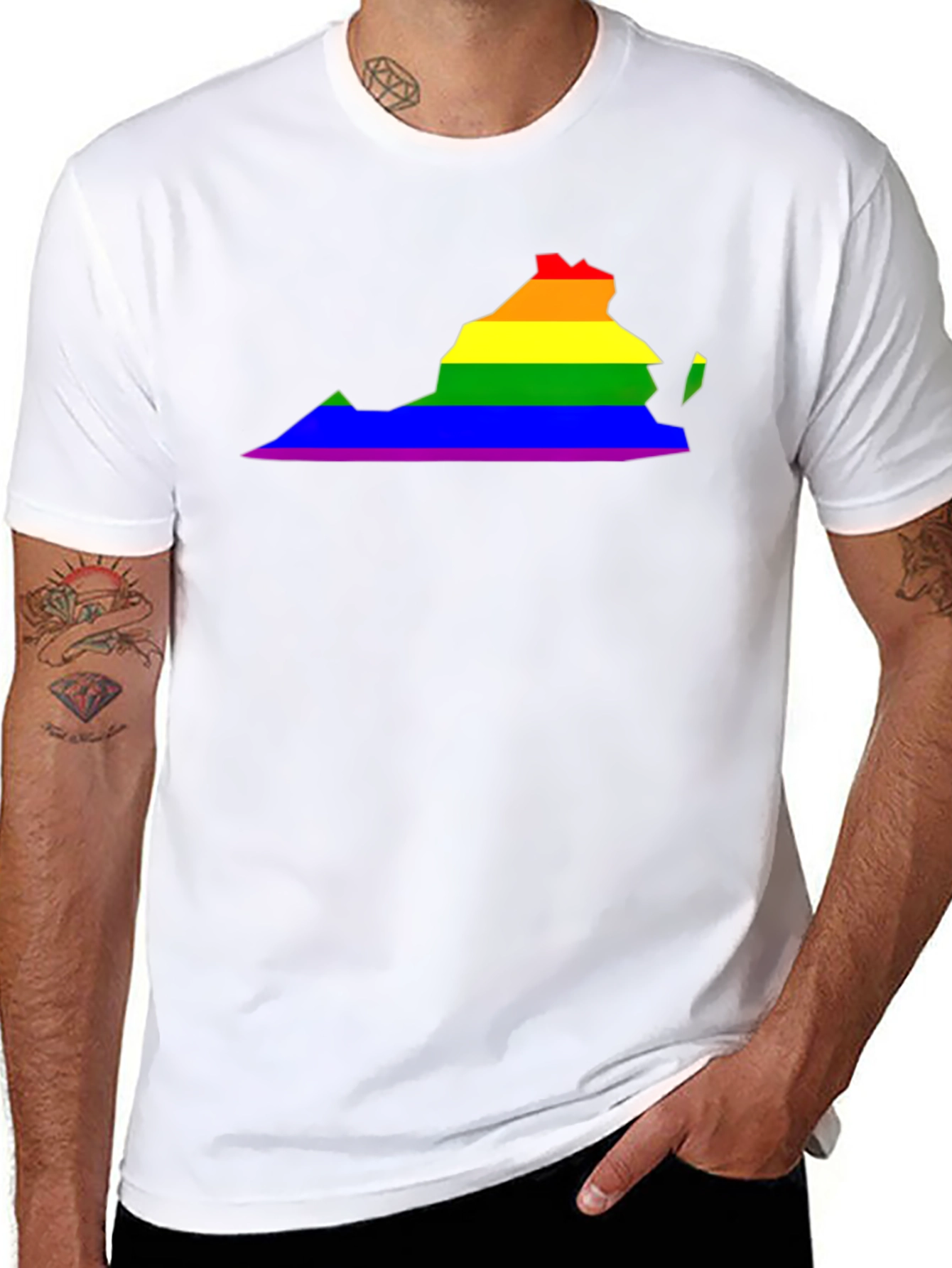 Virginia Pride LGBTQ+ Rainbow State T-Shirt
