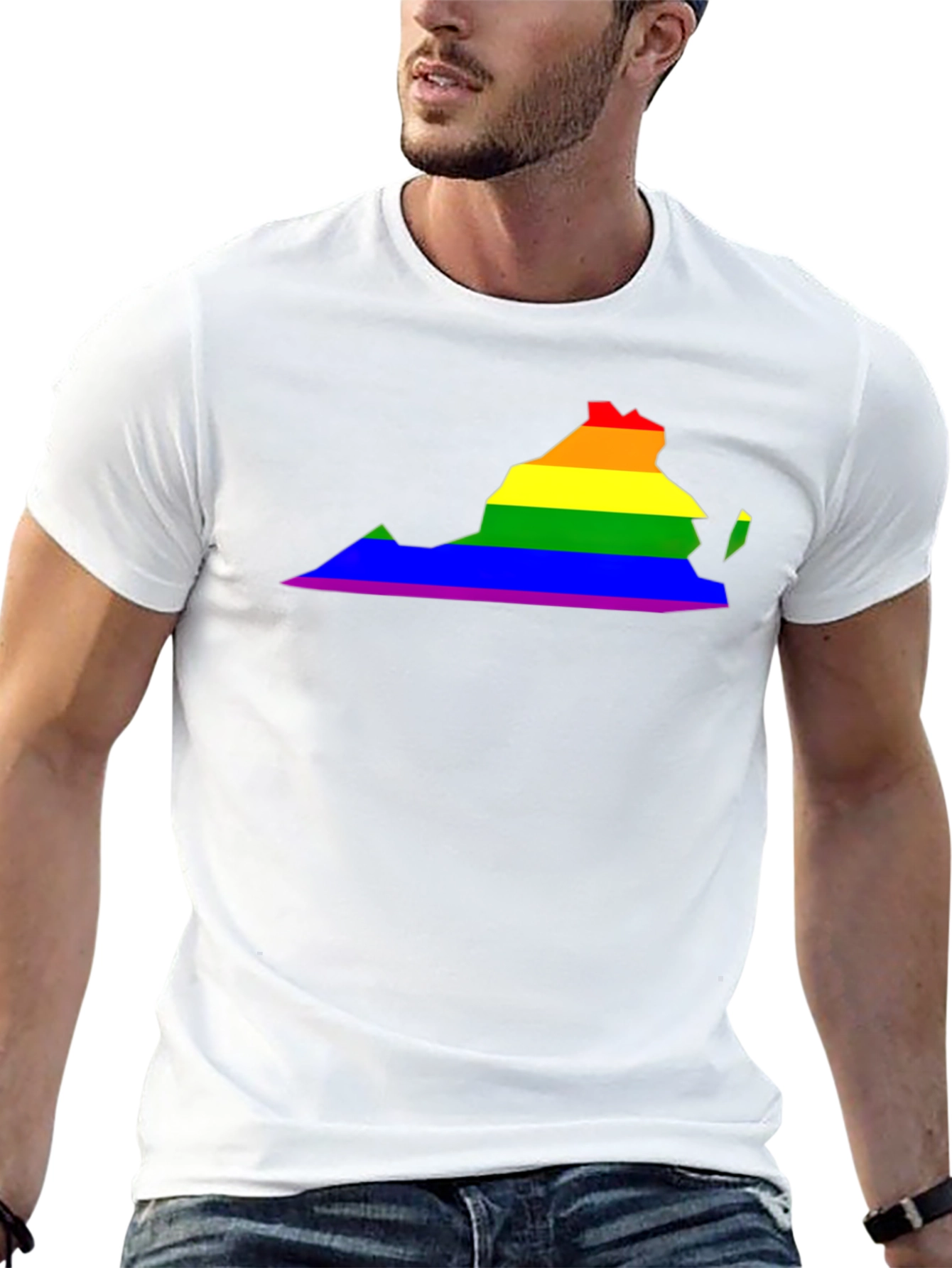 Virginia Pride LGBTQ+ Rainbow State T-Shirt