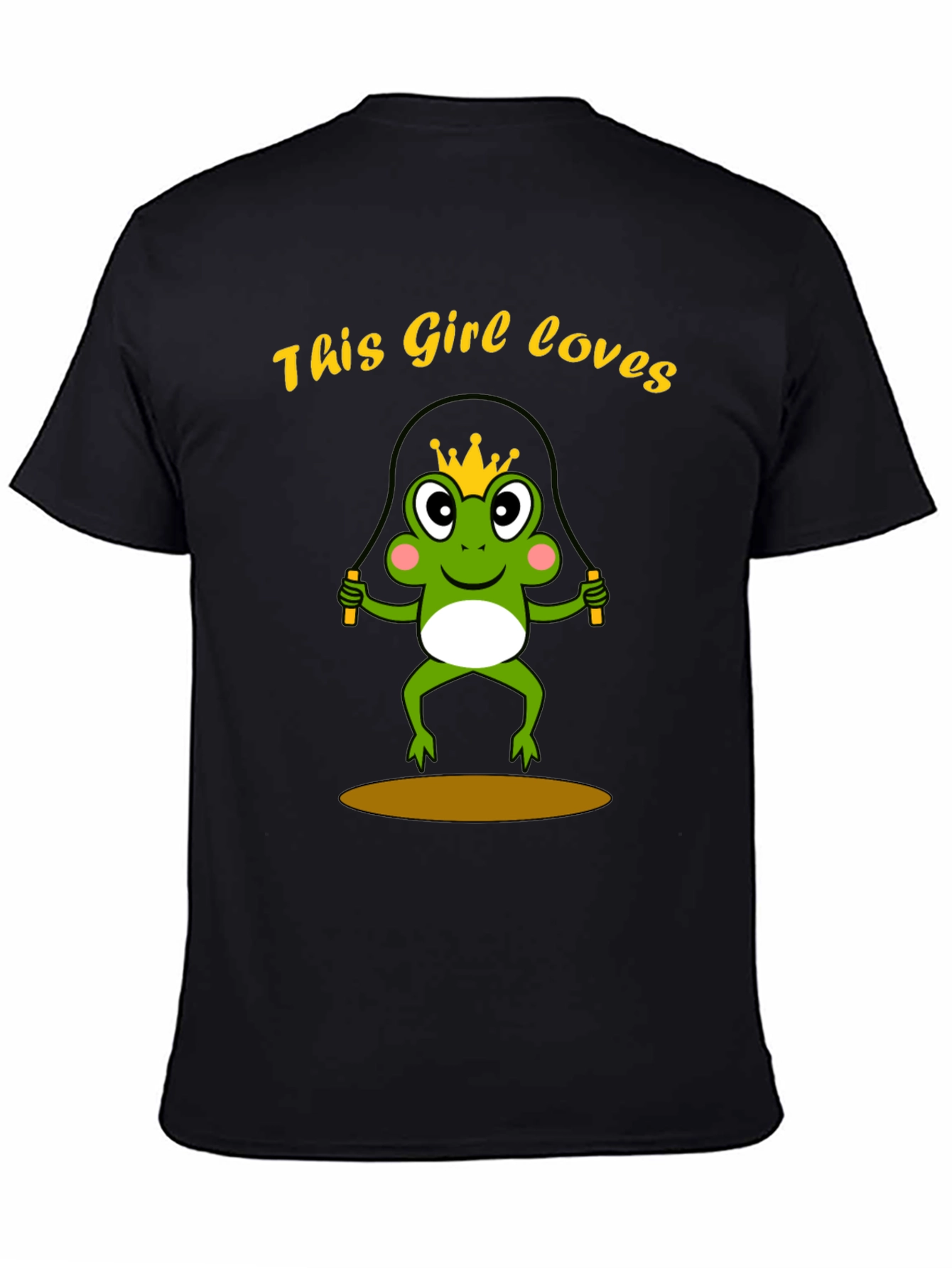 Girl Loves Frog Jumping Rope T-Shirt