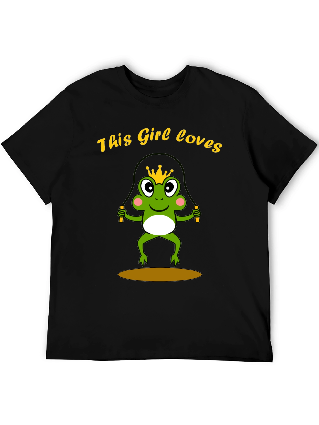 Girl Loves Frog Jumping Rope T-Shirt