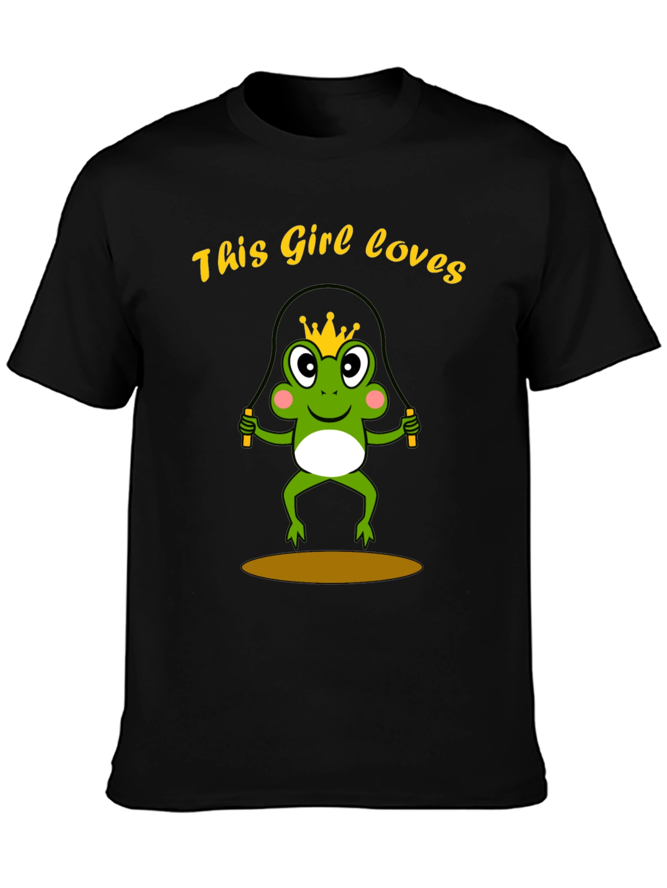 Girl Loves Frog Jumping Rope T-Shirt