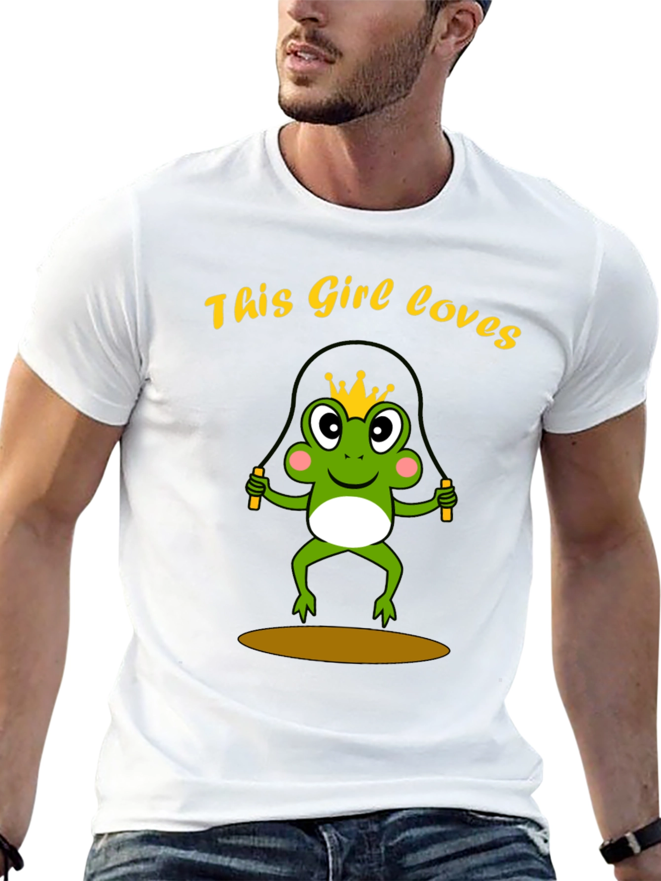 Girl Loves Frog Jumping Rope T-Shirt