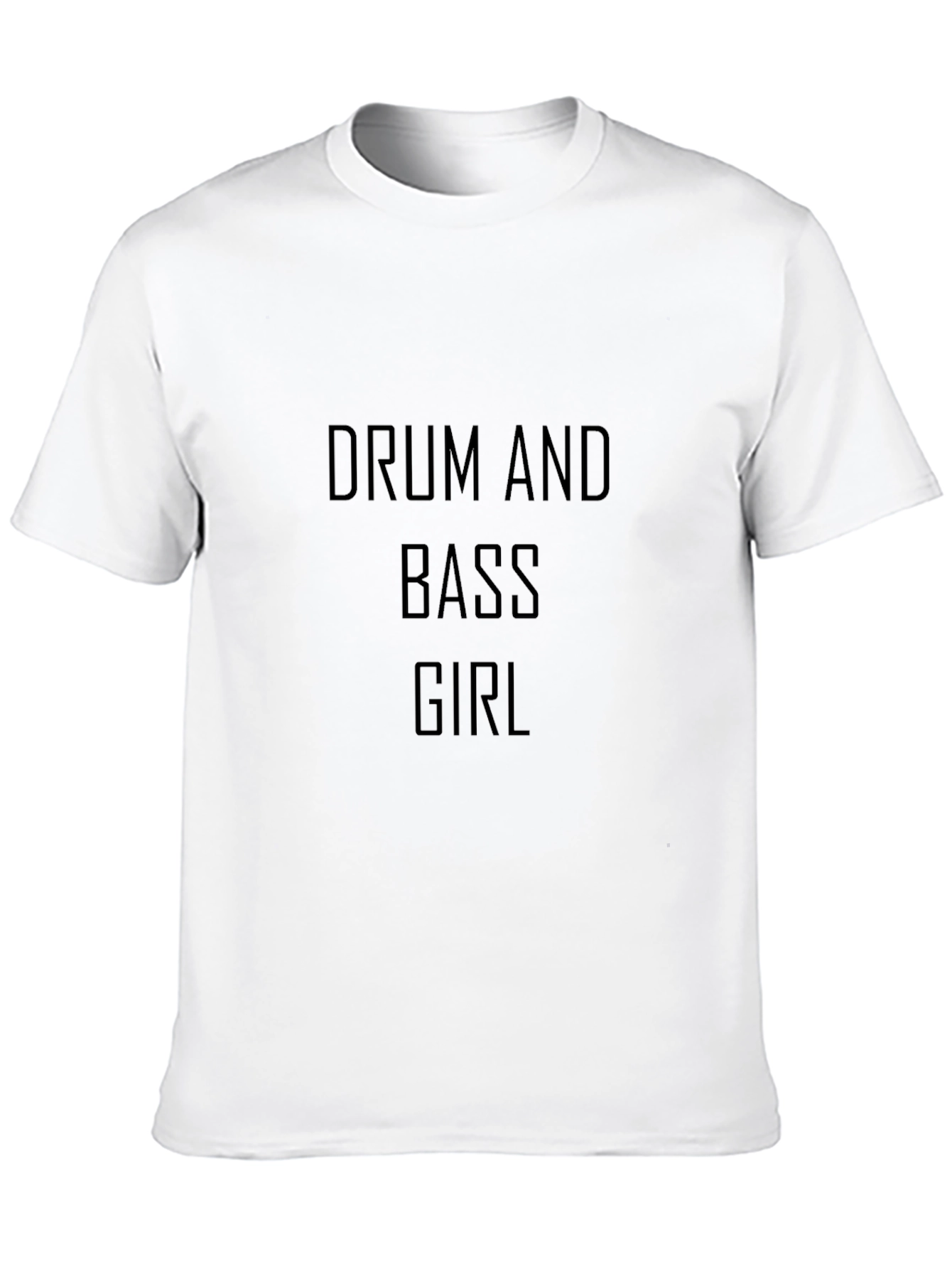 Drum and Bass Girl Black T-Shirt