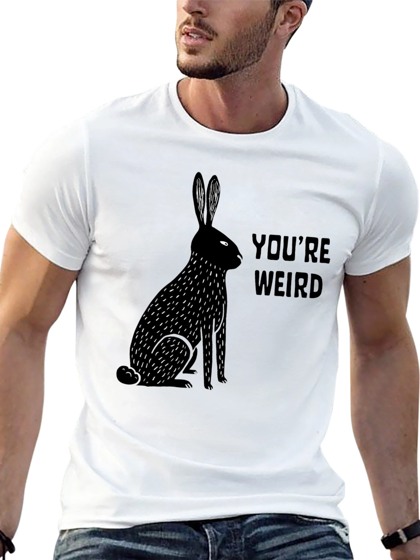 Youre Weird Rabbit Graphic Tee