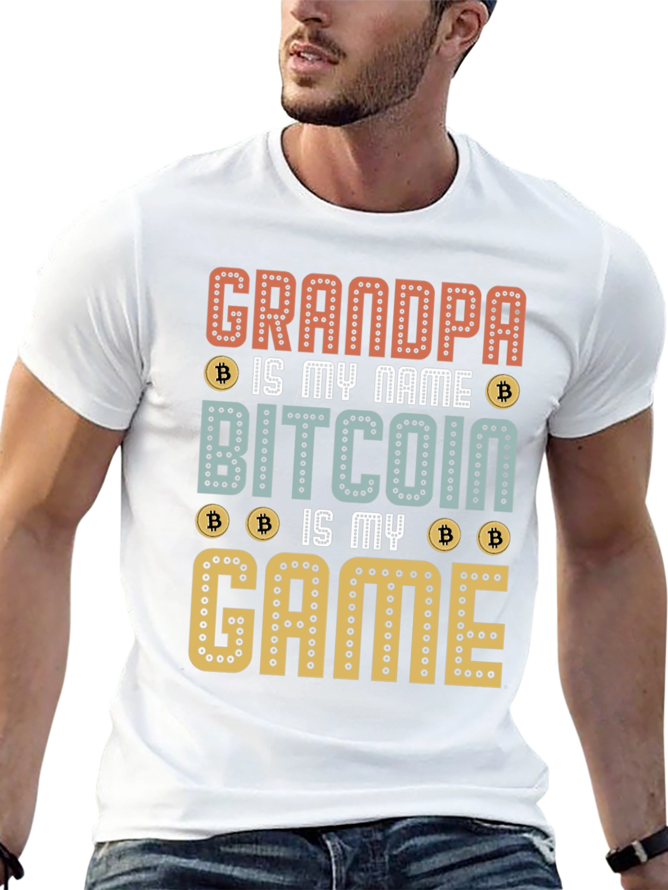 Grandpa Bitcoin Game T-Shirt - Crypto Lover Gift