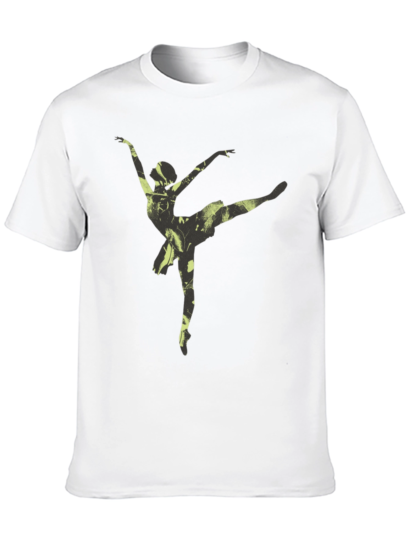 Ballerina Graphic Tee - Soft Black Cotton