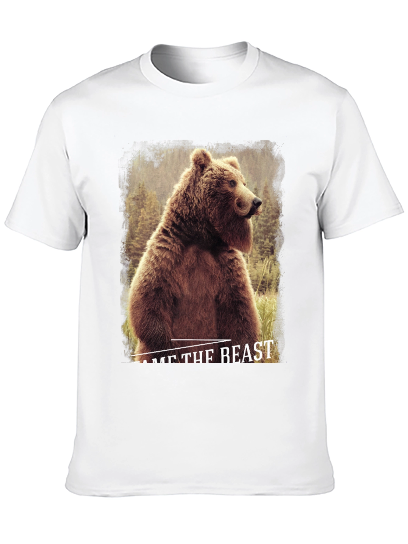 Tame The Beast Bear Graphic Tee - Black